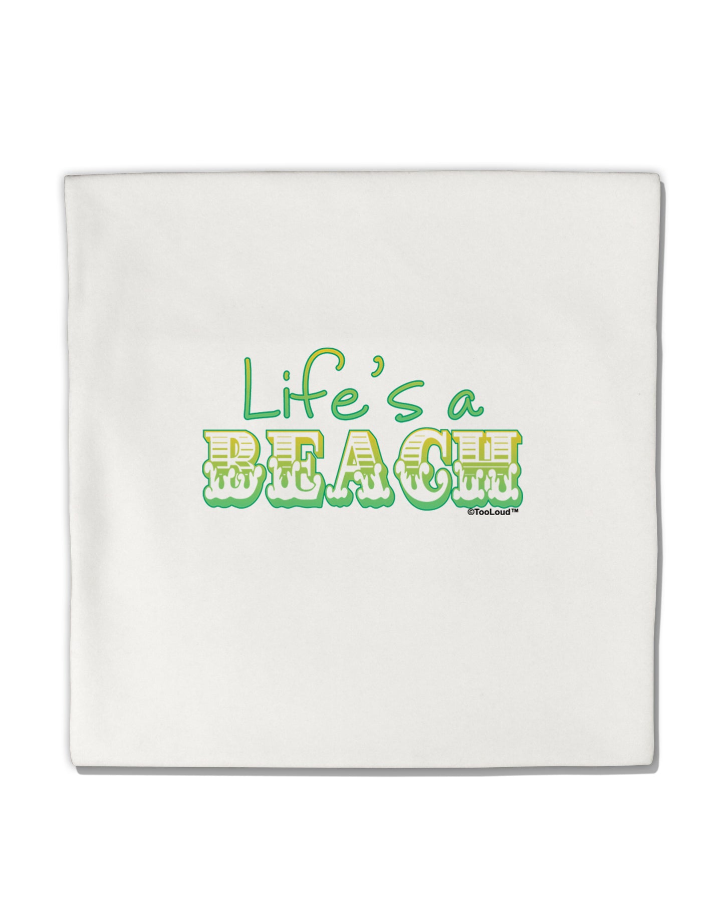 Lifes a Beach Color Micro Fleece 14"x14" Pillow Sham by TooLoud-Pillow Sham-TooLoud-White-Davson Sales