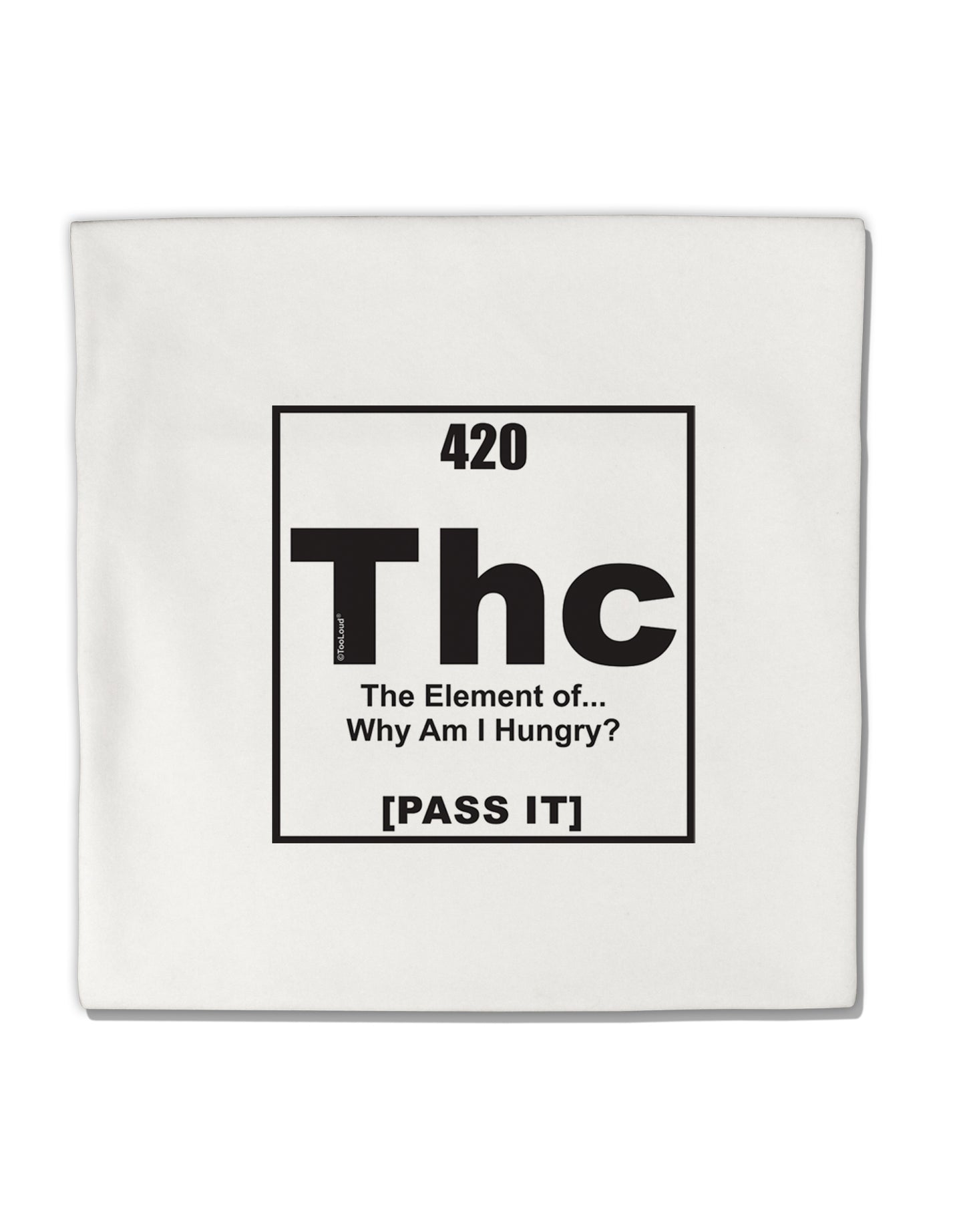 420 Element THC Funny Stoner Micro Fleece 14"x14" Pillow Sham by TooLoud-Pillow Sham-TooLoud-White-Davson Sales
