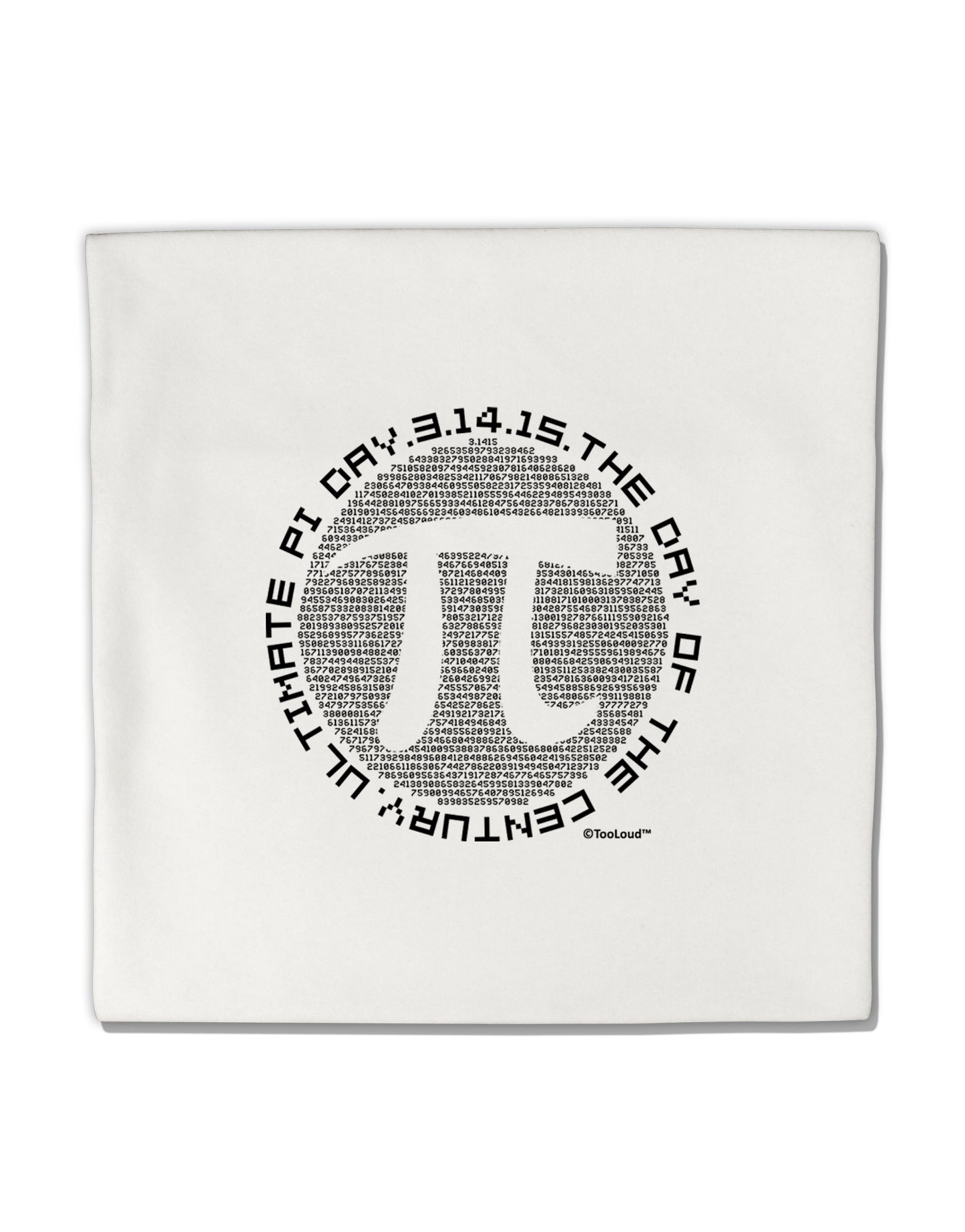 Ultimate Pi Day - Retro Computer Style Pi Circle Micro Fleece 14"x14" Pillow Sham by TooLoud-Pillow Sham-TooLoud-White-Davson Sales
