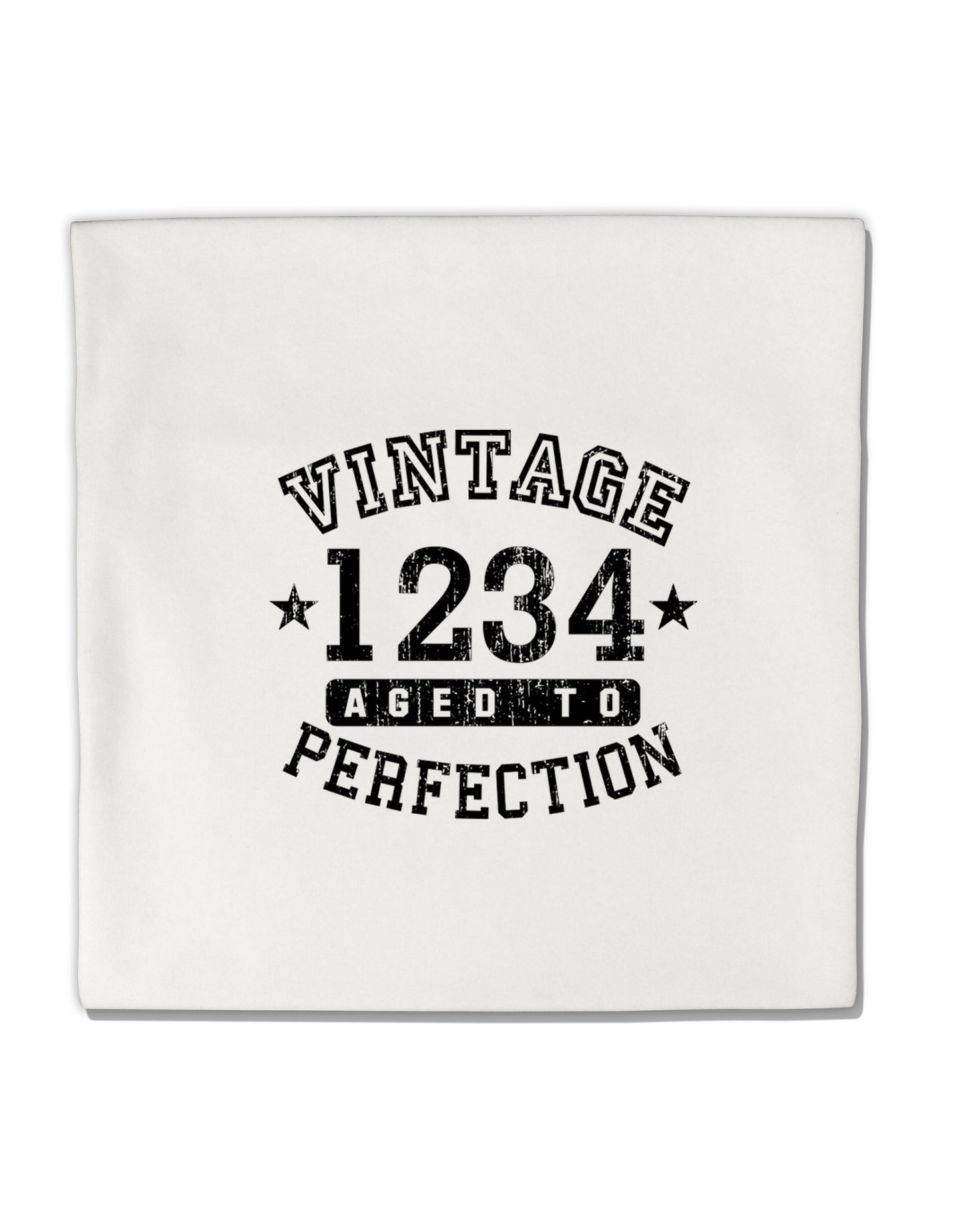Personalized Vintage Birth Year Distressed Micro Fleece 14"x14" Pillow Sham by TooLoud-TooLoud-White-Davson Sales