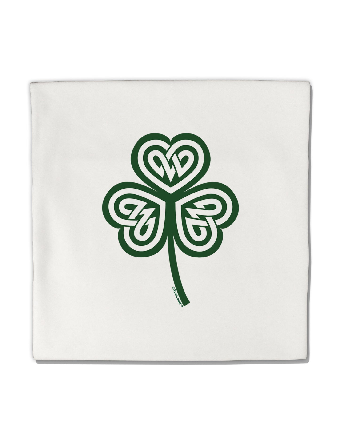 Celtic Knot Irish Shamrock Micro Fleece 14"x14" Pillow Sham-Pillow Sham-TooLoud-White-Davson Sales