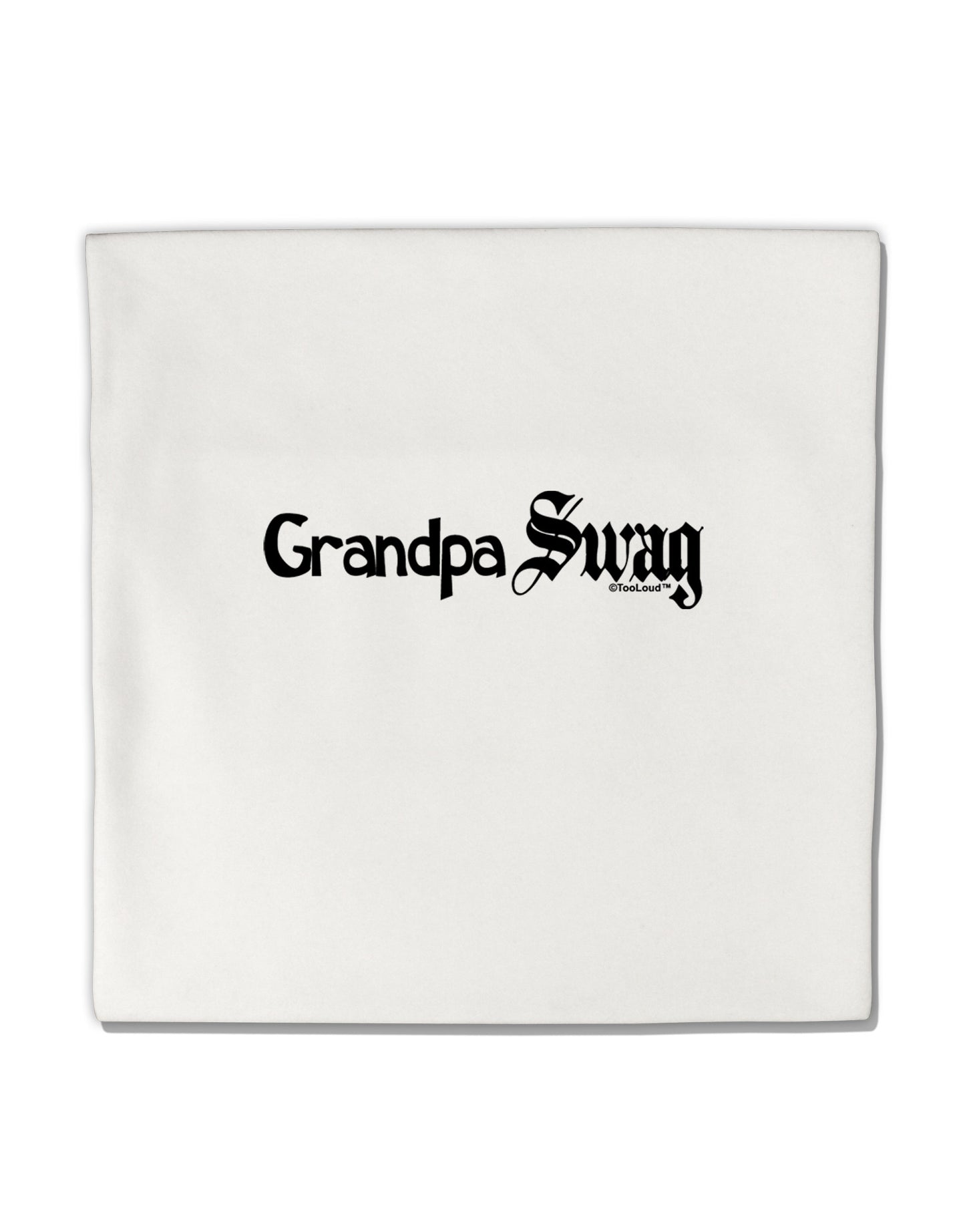 Grandpa Swag Text Micro Fleece 14"x14" Pillow Sham by TooLoud-Pillow Sham-TooLoud-White-Davson Sales