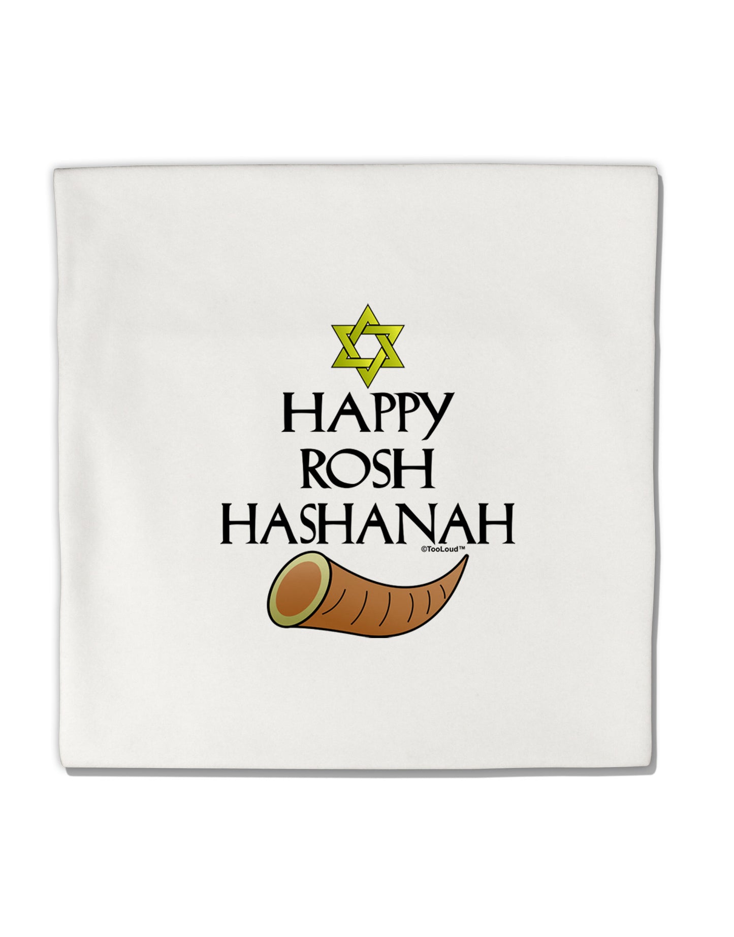 Happy Rosh Hashanah Micro Fleece 14"x14" Pillow Sham-Pillow Sham-TooLoud-White-Davson Sales