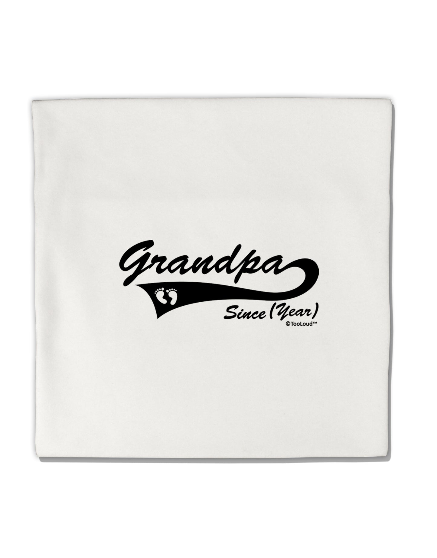 TooLoud Custom Grandpa Since YOUR YEAR Micro Fleece 14 Inch x 14 Inch Pillow Sham-ThrowPillowCovers-TooLoud-Davson Sales