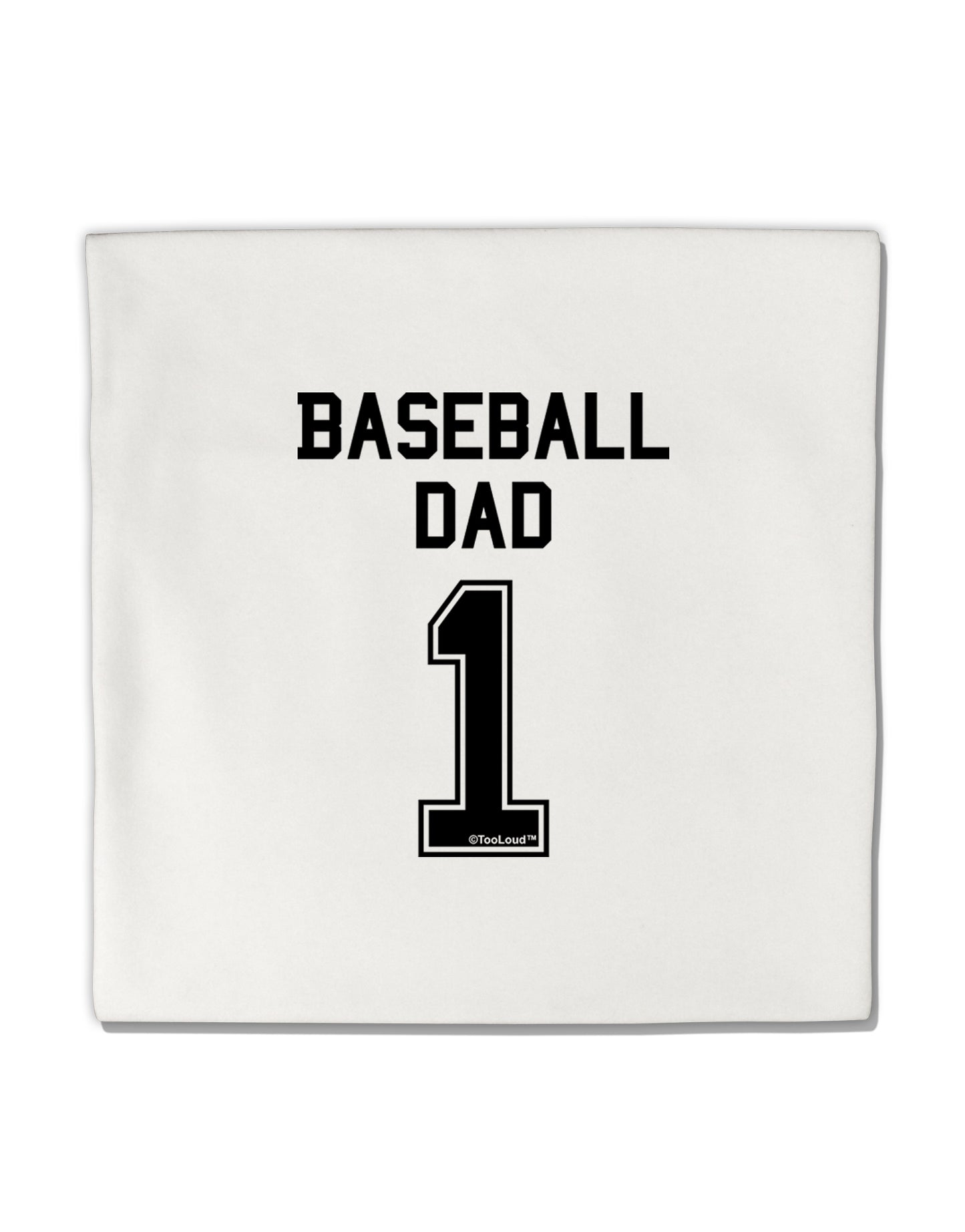 Baseball Dad Jersey Micro Fleece 14"x14" Pillow Sham by TooLoud-Pillow Sham-TooLoud-White-Davson Sales