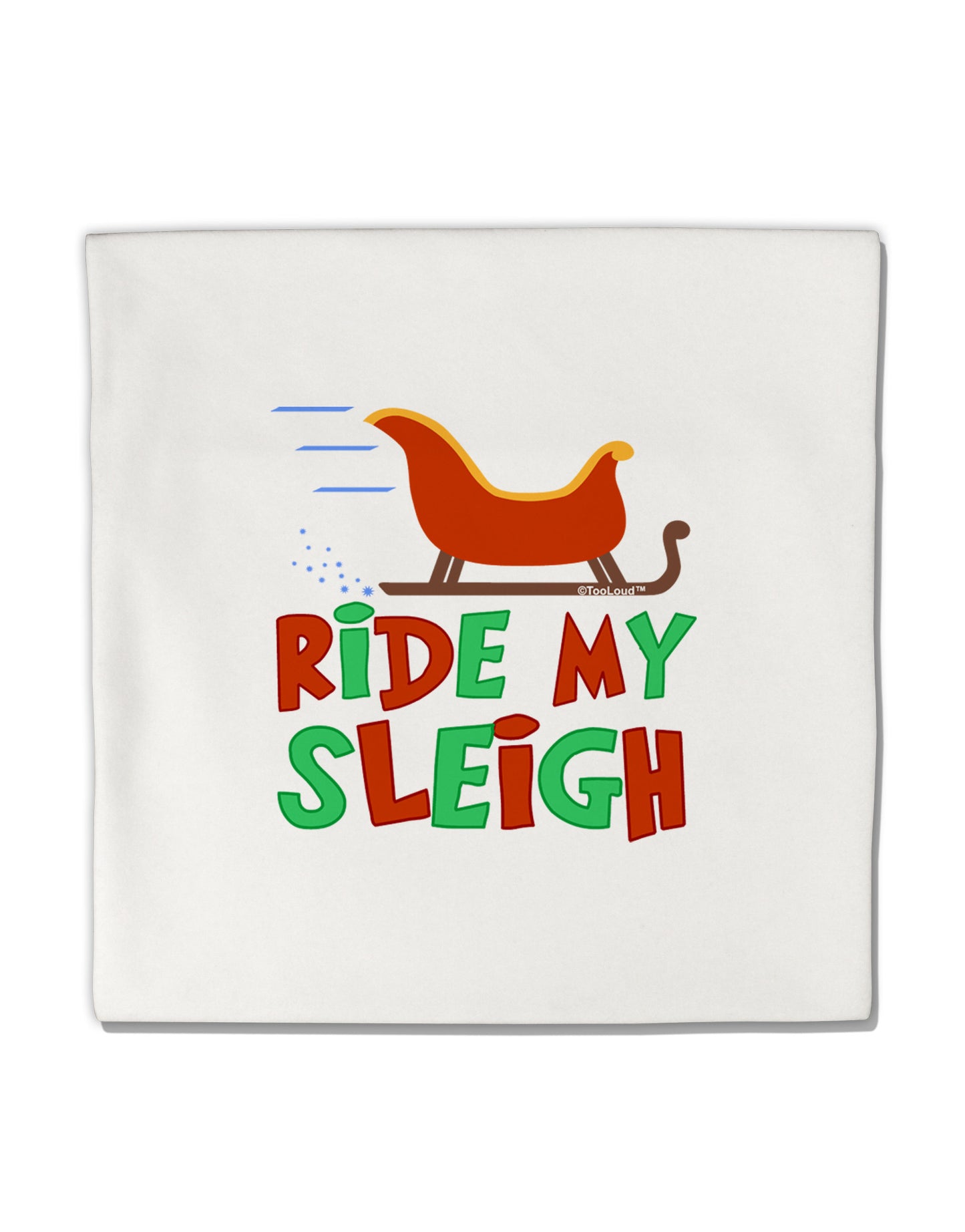 Ride My Sleigh Color Micro Fleece 14"x14" Pillow Sham-Pillow Sham-TooLoud-White-Davson Sales