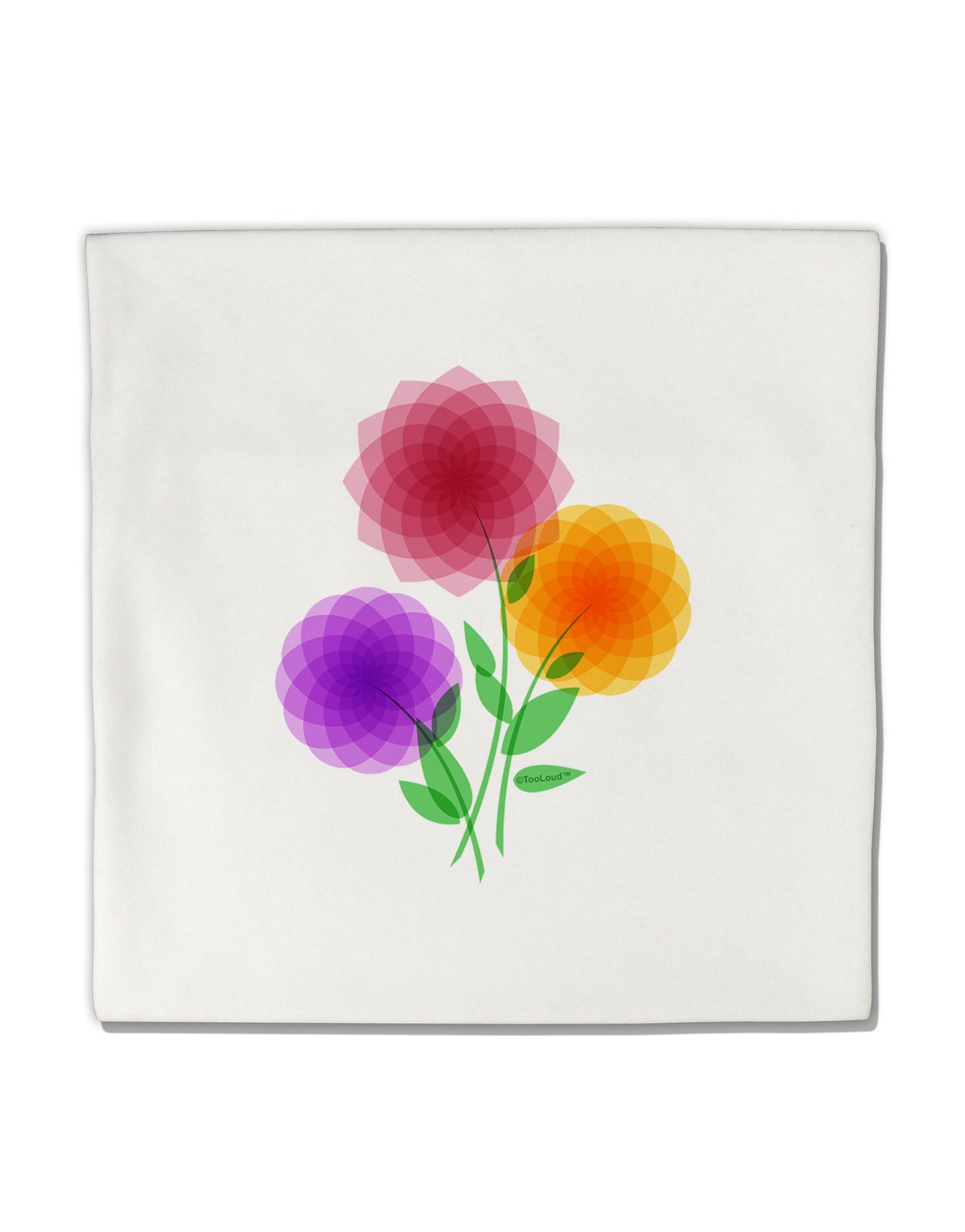 Crystal Dahlias Micro Fleece 14"x14" Pillow Sham-Pillow Sham-TooLoud-White-Davson Sales