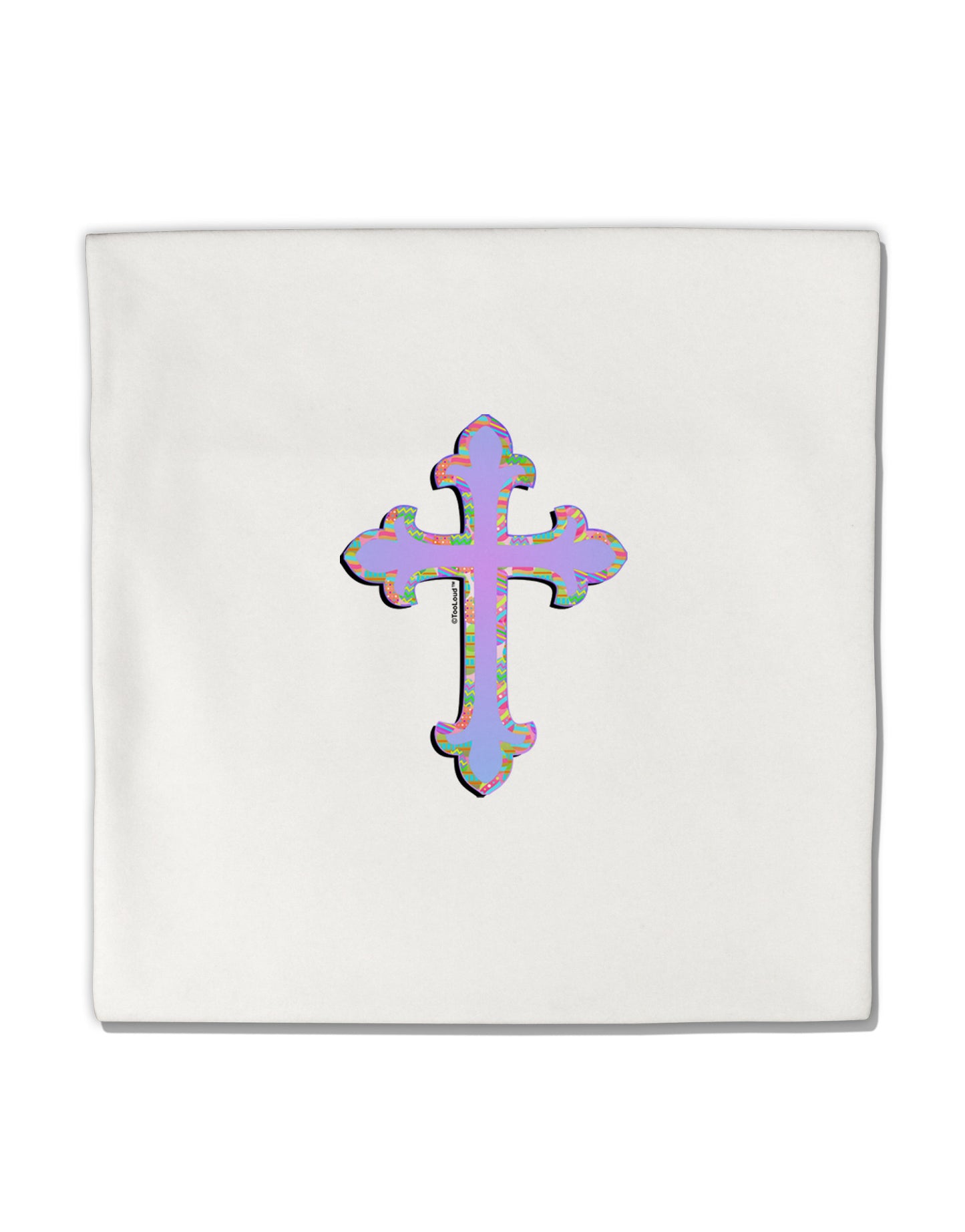 Easter Color Cross Micro Fleece 14"x14" Pillow Sham-Pillow Sham-TooLoud-White-Davson Sales