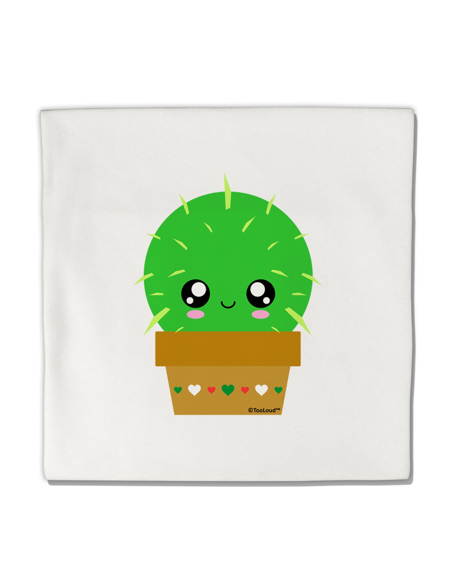 Cute Cactus Design Micro Fleece 14"x14" Pillow Sham by TooLoud-Pillow Sham-TooLoud-White-Davson Sales