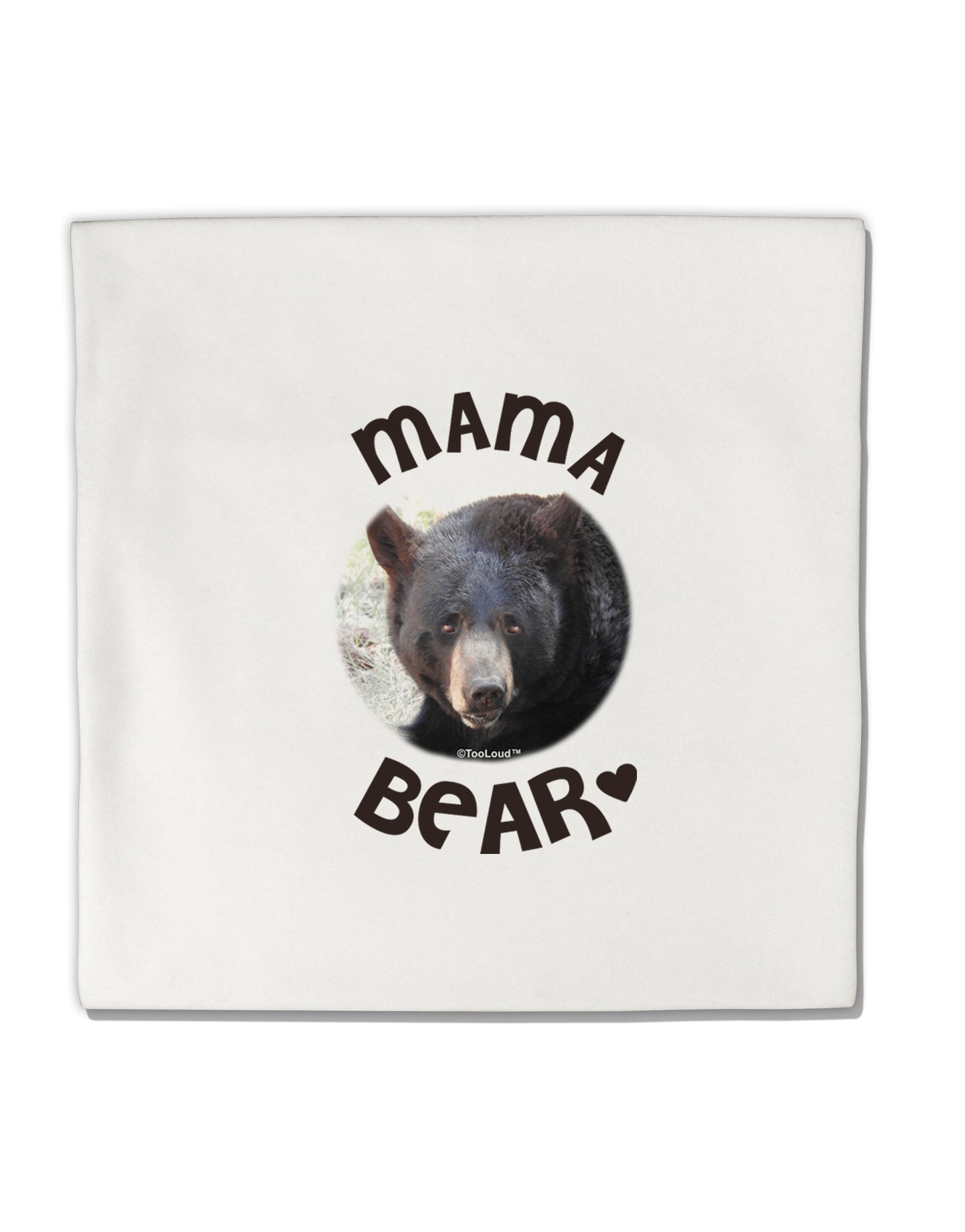 Black Bear - Mama Bear Micro Fleece 14"x14" Pillow Sham-Pillow Sham-TooLoud-White-Davson Sales