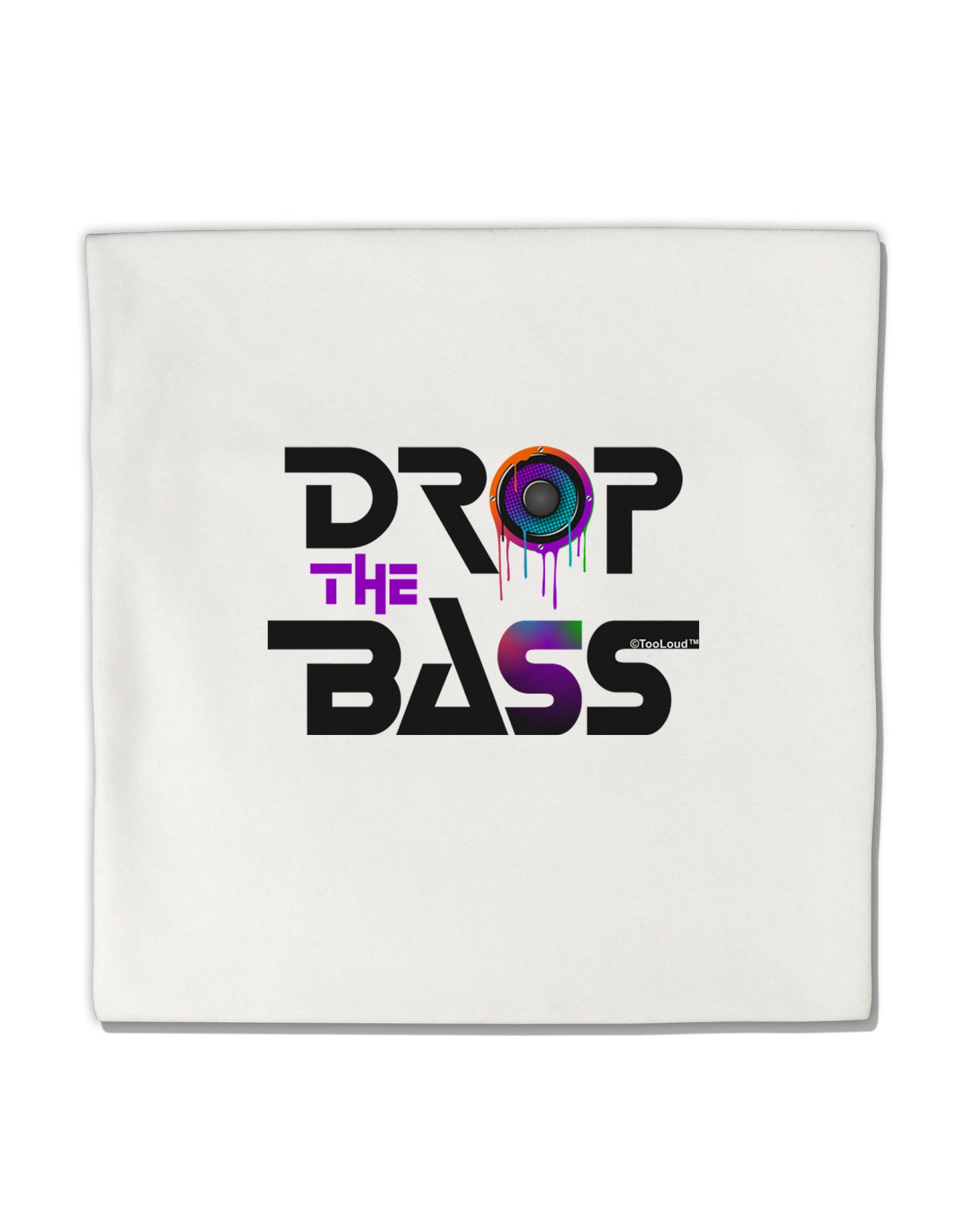 Drop The Bass - Drips Speaker Micro Fleece 14"x14" Pillow Sham-Pillow Sham-TooLoud-White-Davson Sales