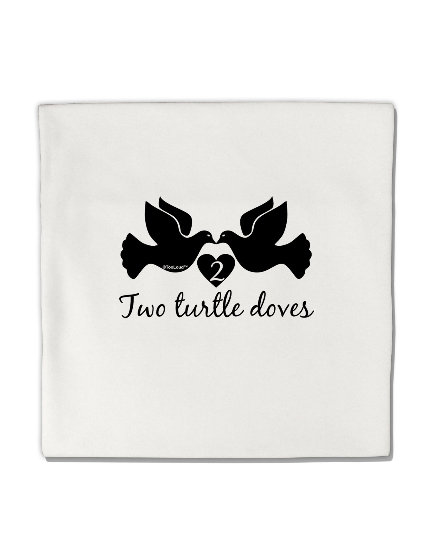 Two Turtle Doves Text Micro Fleece 14"x14" Pillow Sham-Pillow Sham-TooLoud-White-Davson Sales