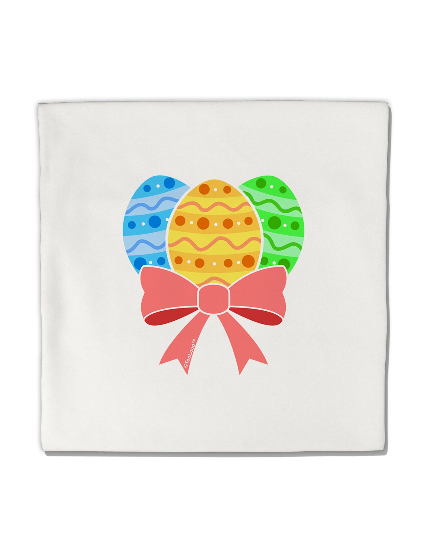 Easter Eggs With Bow Micro Fleece 14"x14" Pillow Sham by TooLoud-Pillow Sham-TooLoud-White-Davson Sales