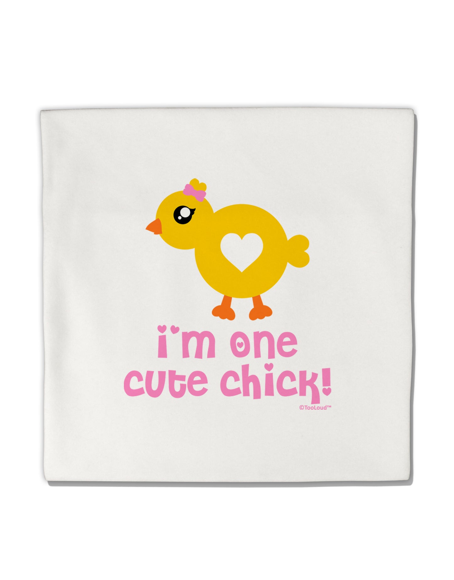 I'm One Cute Chick Micro Fleece 14"x14" Pillow Sham by TooLoud-Pillow Sham-TooLoud-White-Davson Sales