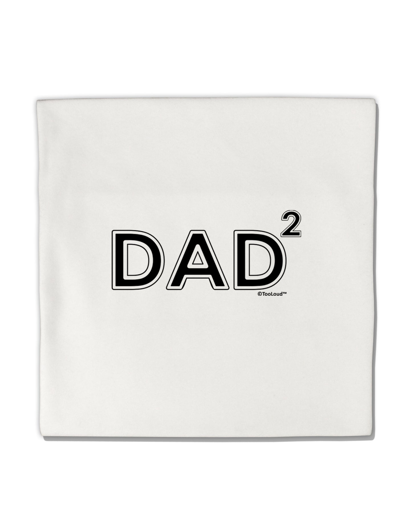 Dad Squared - Dad of Two Micro Fleece 14"x14" Pillow Sham-Pillow Sham-TooLoud-White-Davson Sales
