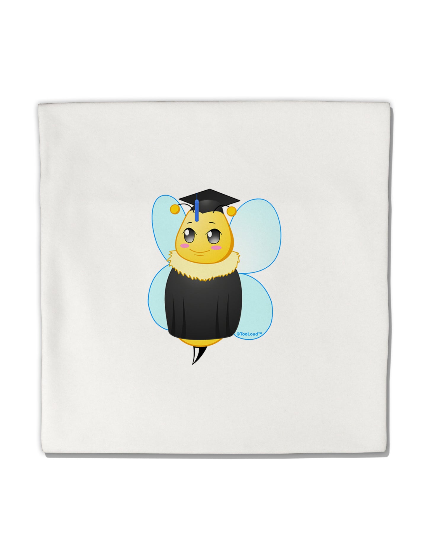 Graduation Bee Micro Fleece 14"x14" Pillow Sham by TooLoud-Pillow Sham-TooLoud-White-Davson Sales