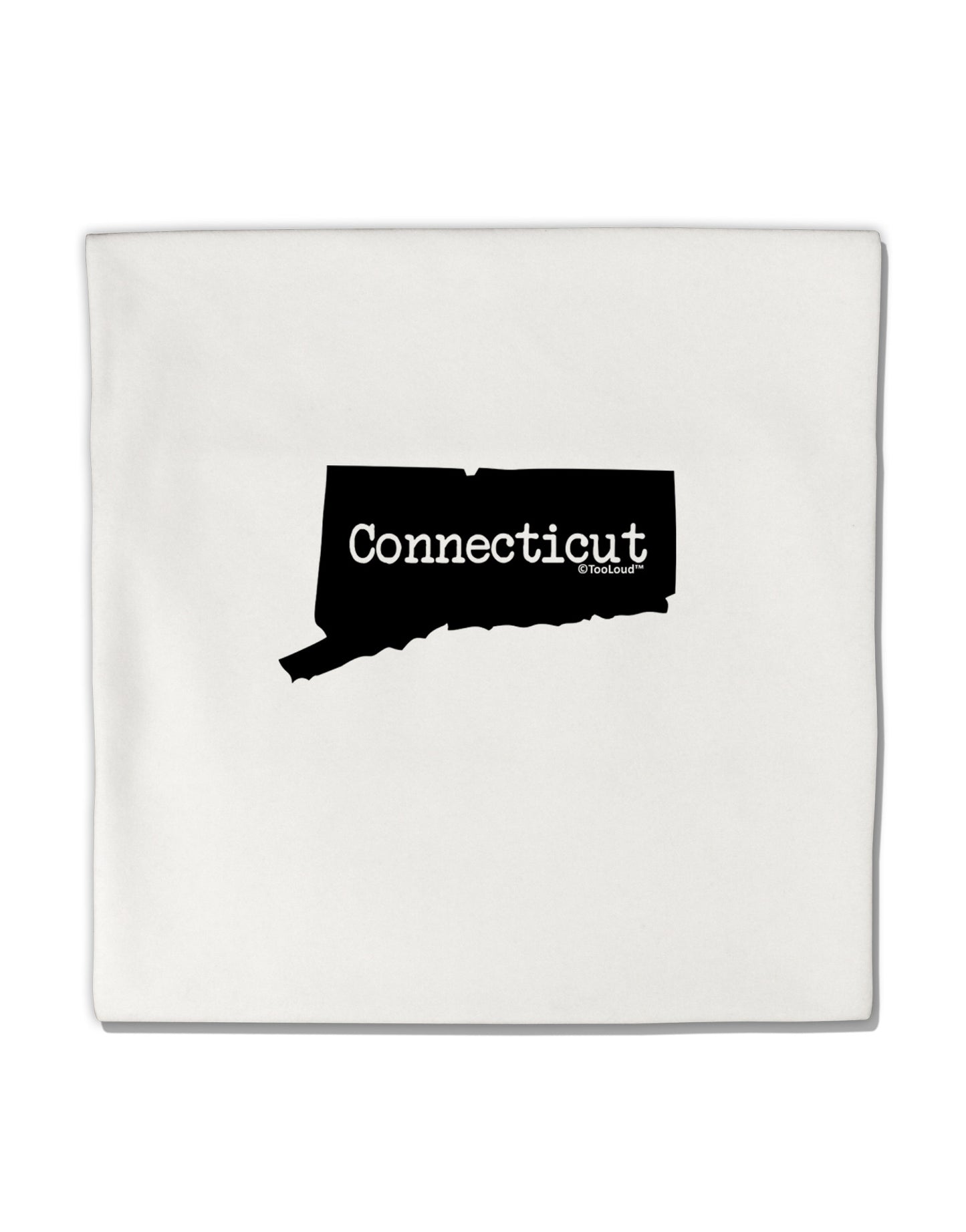 Connecticut - United States Shape Micro Fleece 14"x14" Pillow Sham-Pillow Sham-TooLoud-White-Davson Sales