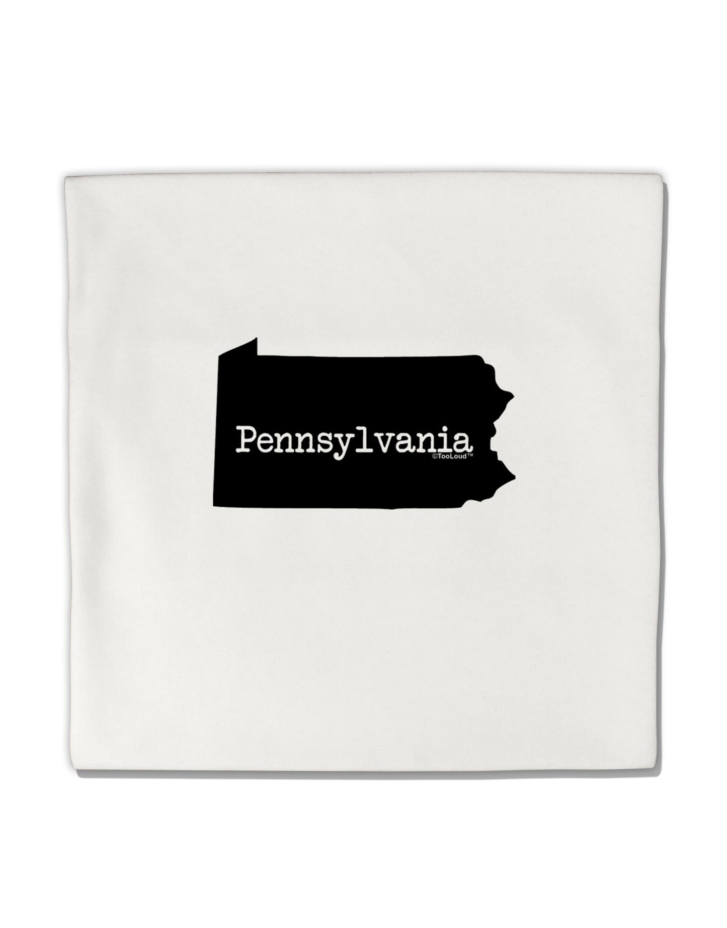 Pennsylvania - United States Shape Micro Fleece 14"x14" Pillow Sham by TooLoud-Pillow Sham-TooLoud-White-Davson Sales