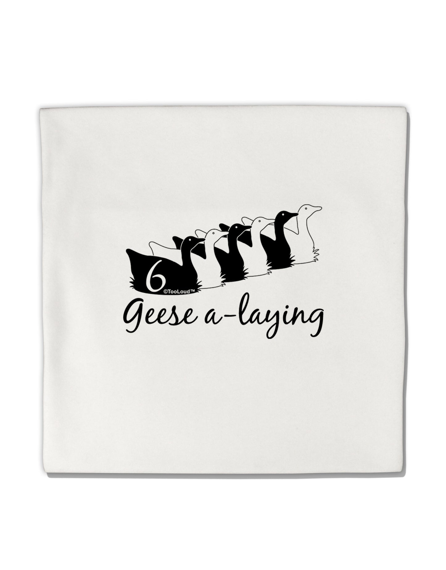 Six Geese A laying Text Micro Fleece 14"x14" Pillow Sham-Pillow Sham-TooLoud-White-Davson Sales