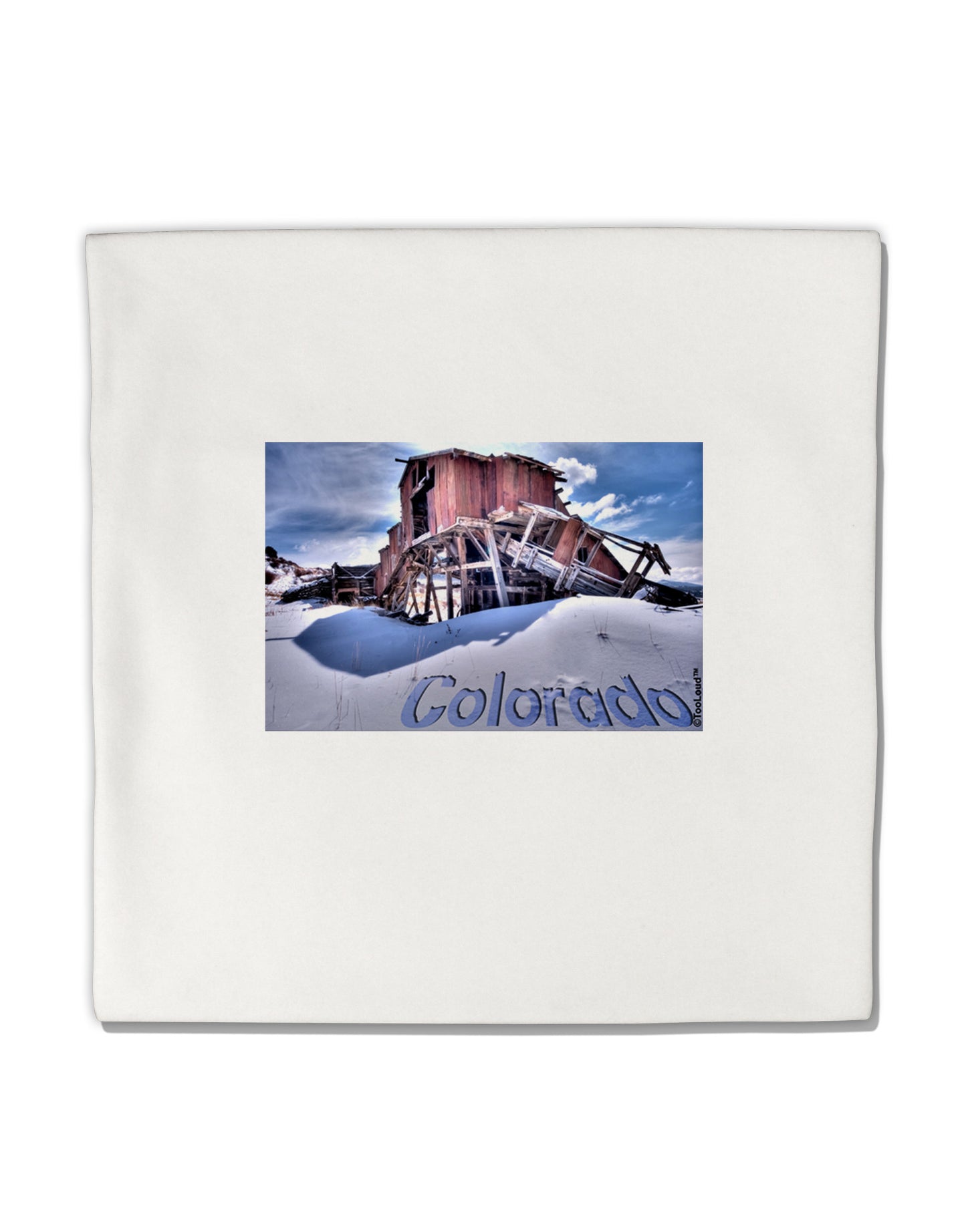 TooLoud Victor Mines Colorado Text Micro Fleece 14"x14" Pillow Sham-Pillow Sham-TooLoud-White-Davson Sales