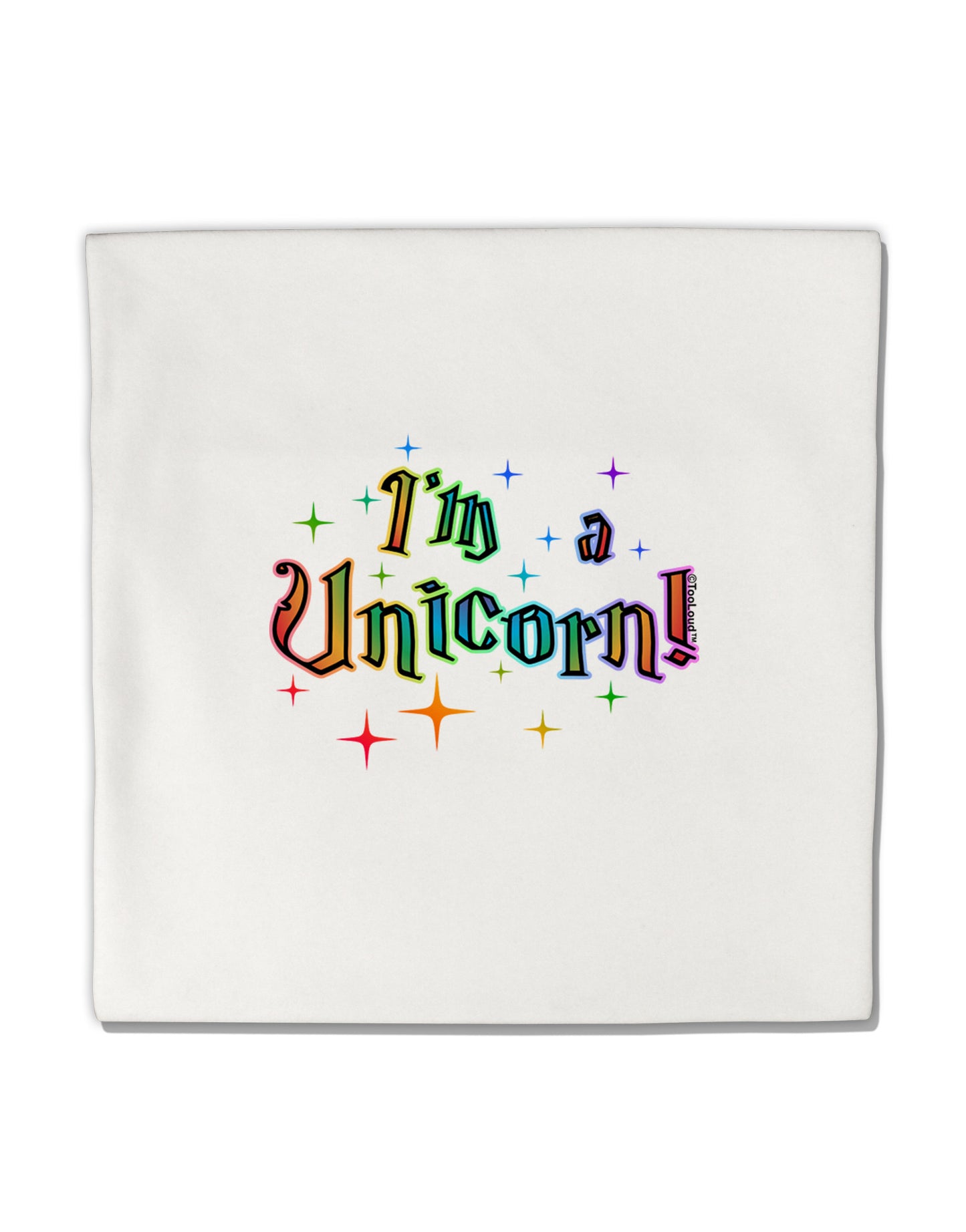 I'm a Unicorn Text Micro Fleece 14"x14" Pillow Sham-Pillow Sham-TooLoud-White-Davson Sales