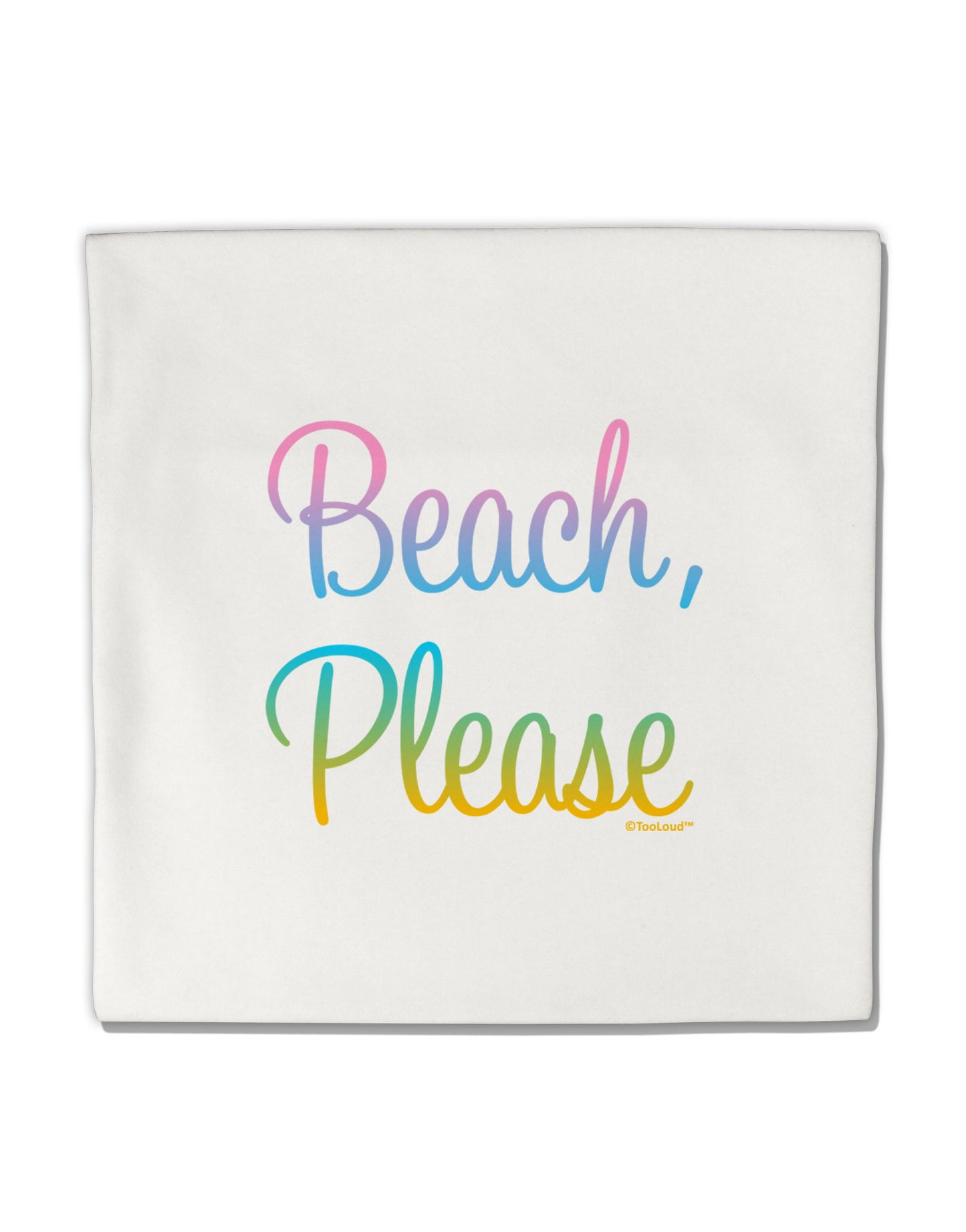 Beach Please - Summer Colors Micro Fleece 14"x14" Pillow Sham-Pillow Sham-TooLoud-White-Davson Sales
