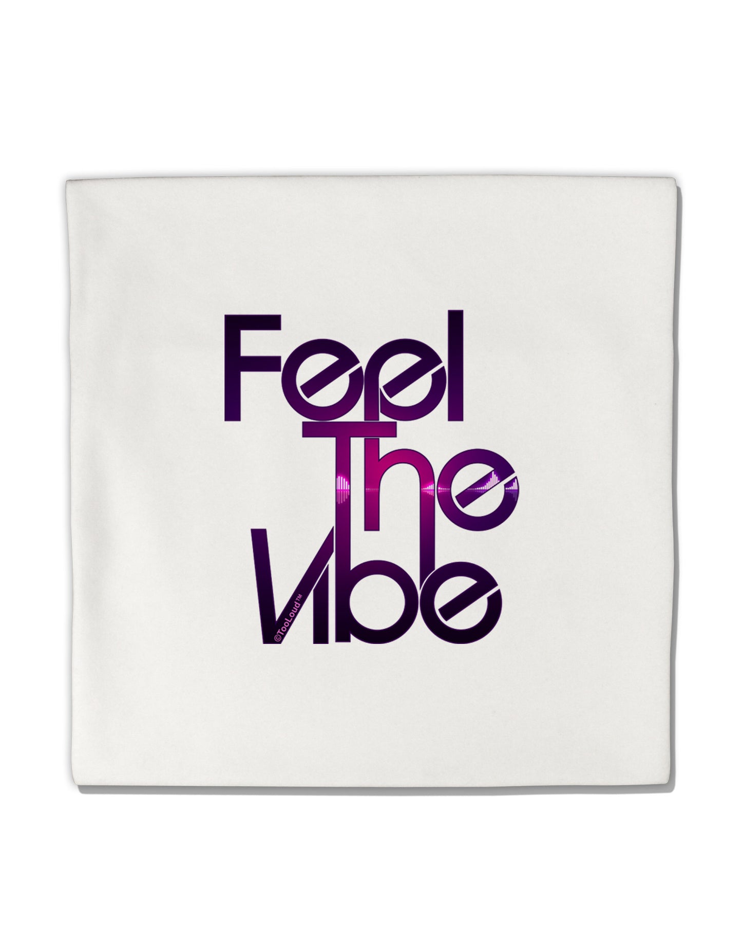 Feel The Vibe Micro Fleece 14"x14" Pillow Sham-Pillow Sham-TooLoud-White-Davson Sales