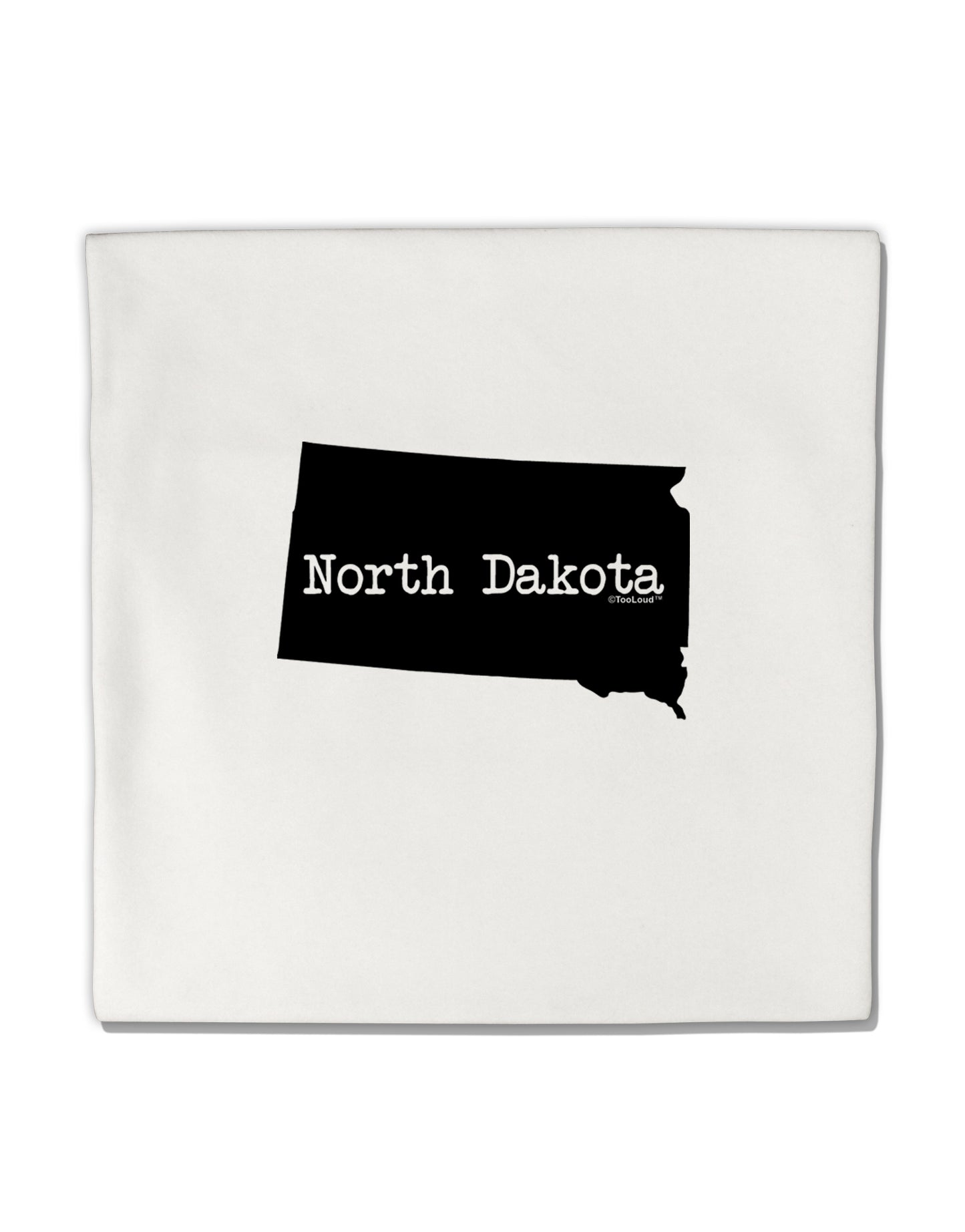 North Dakota - United States Shape Micro Fleece 14"x14" Pillow Sham by TooLoud-Pillow Sham-TooLoud-White-Davson Sales