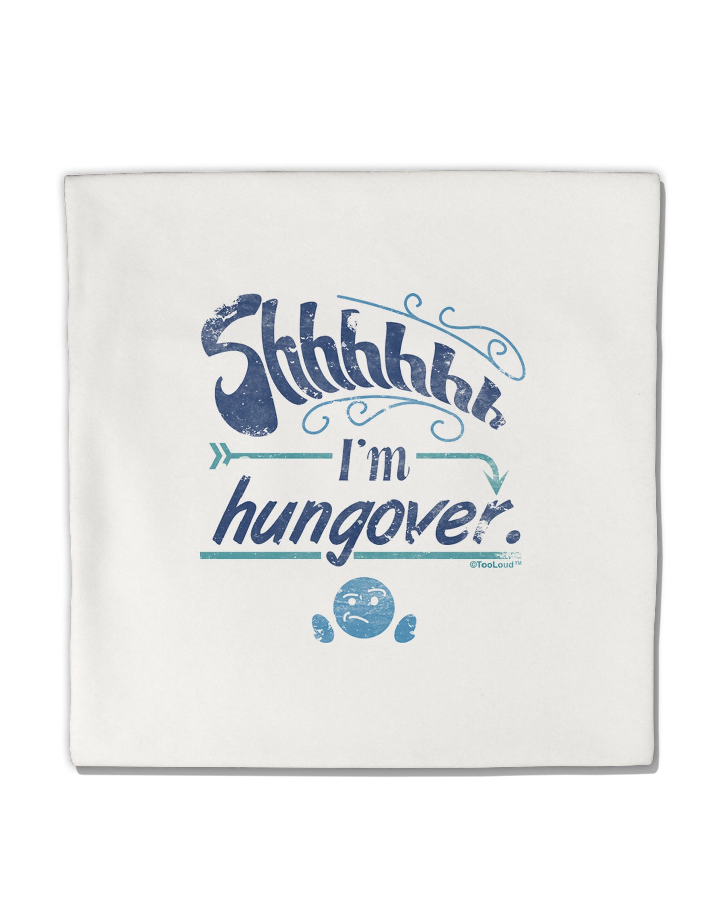 Shhh Im Hungover Funny Micro Fleece 14"x14" Pillow Sham by TooLoud-TooLoud-White-Davson Sales