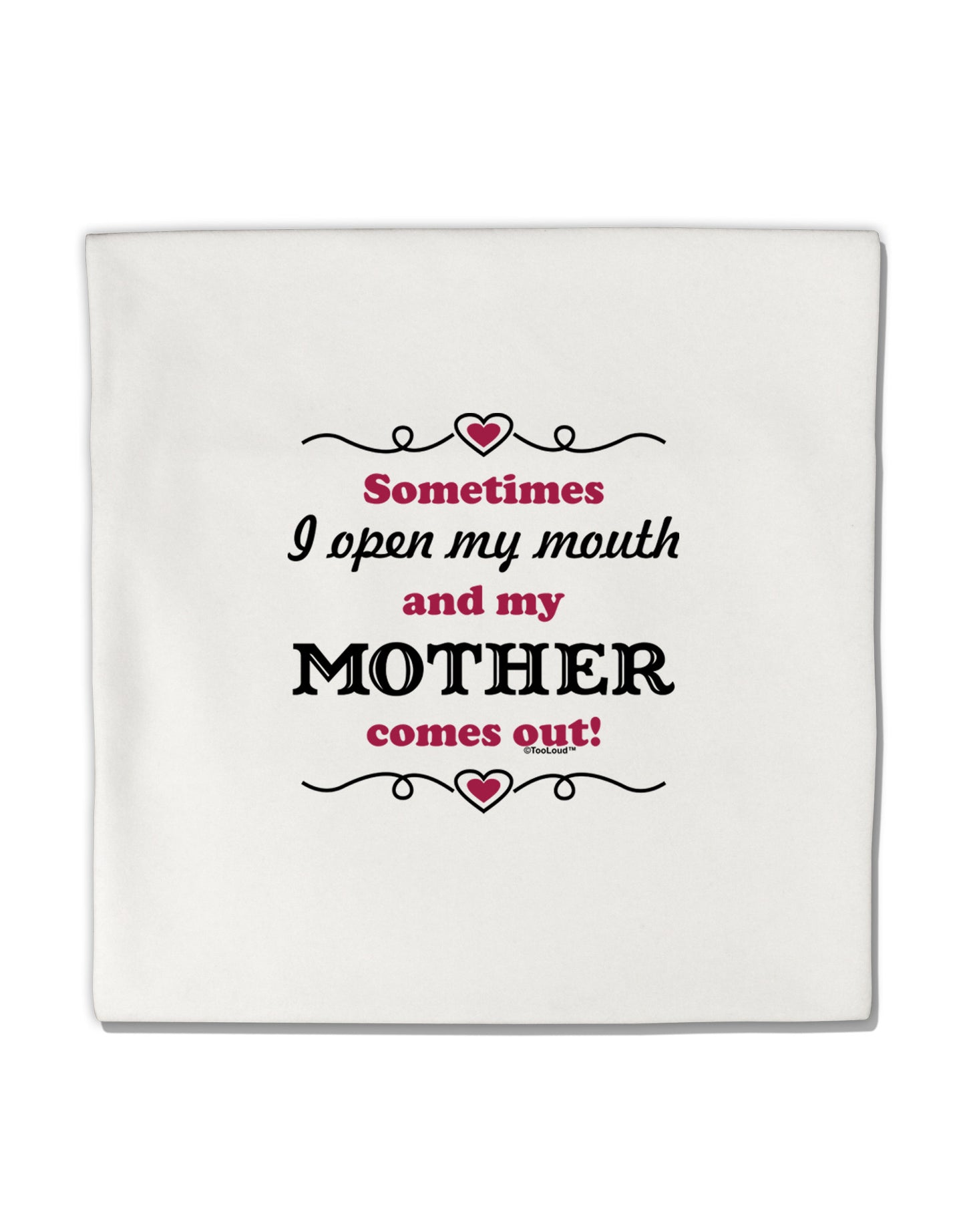My Mother Comes Out Micro Fleece 14"x14" Pillow Sham-Pillow Sham-TooLoud-White-Davson Sales