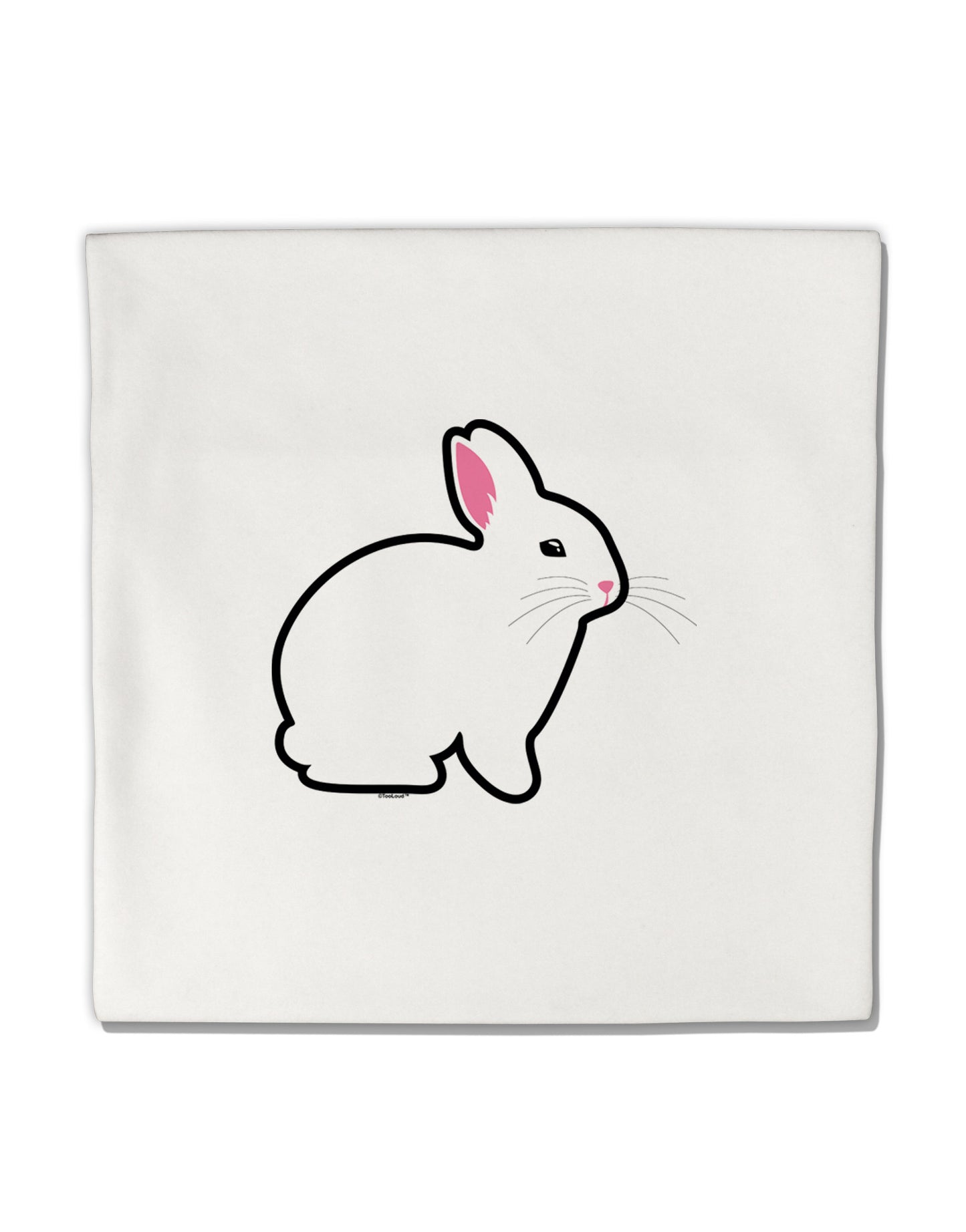 Cute Bunny Rabbit Easter Micro Fleece 14"x14" Pillow Sham-Pillow Sham-TooLoud-White-Davson Sales