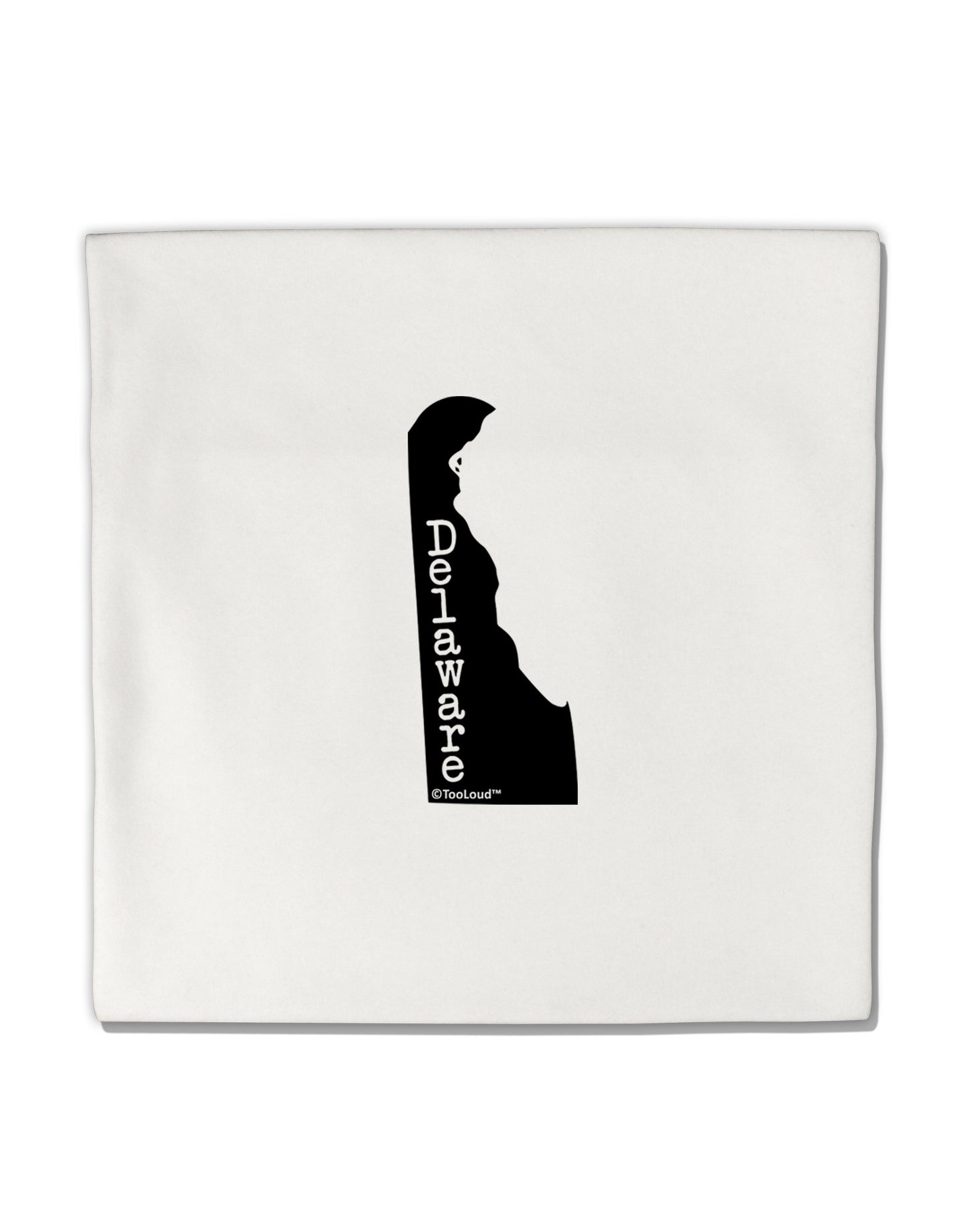 Delaware - United States Shape Micro Fleece 14"x14" Pillow Sham-Pillow Sham-TooLoud-White-Davson Sales