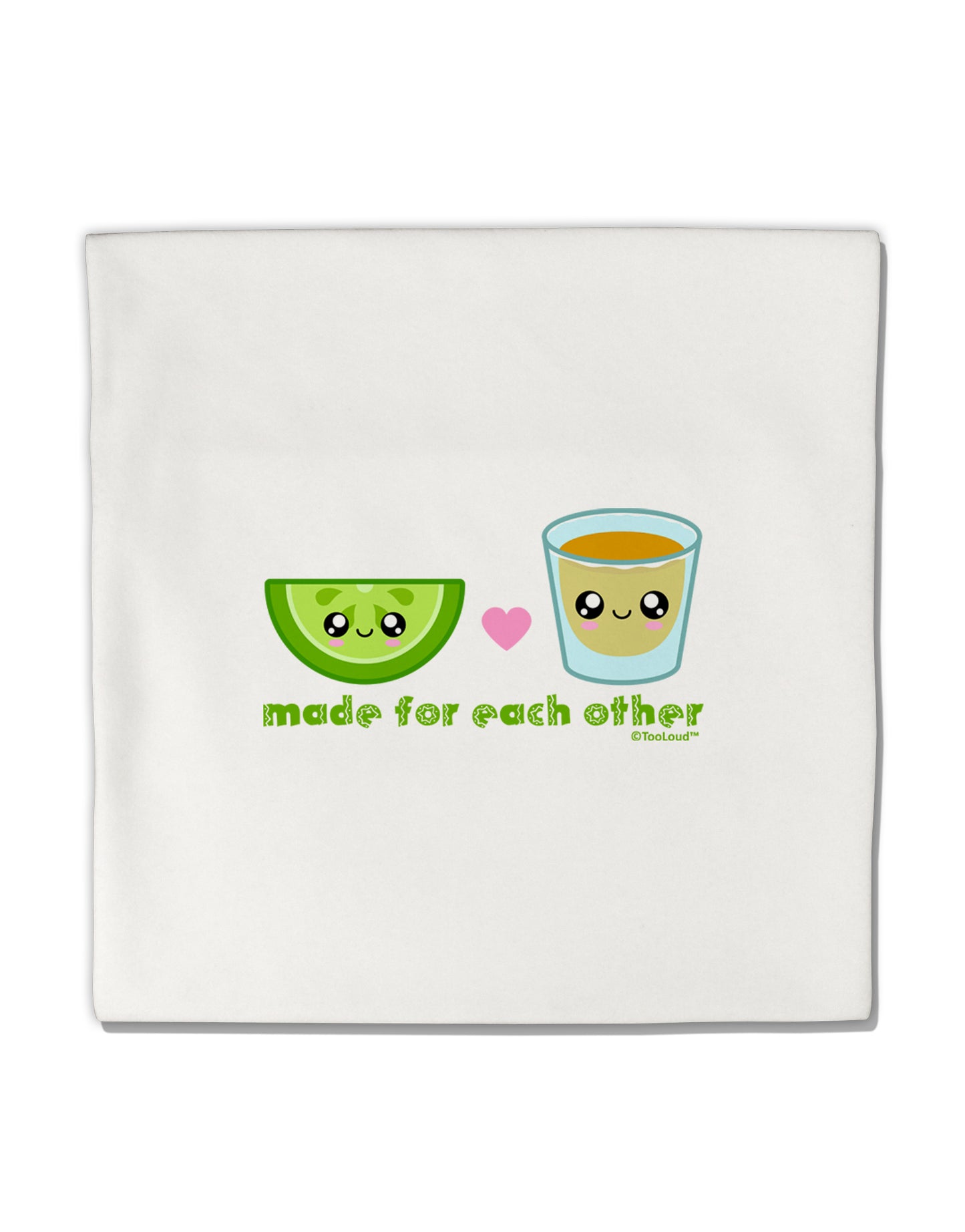 Cute Tequila Shot and Lime - Made For Each Other Micro Fleece 14"x14" Pillow Sham by TooLoud-Pillow Sham-TooLoud-White-Davson Sales