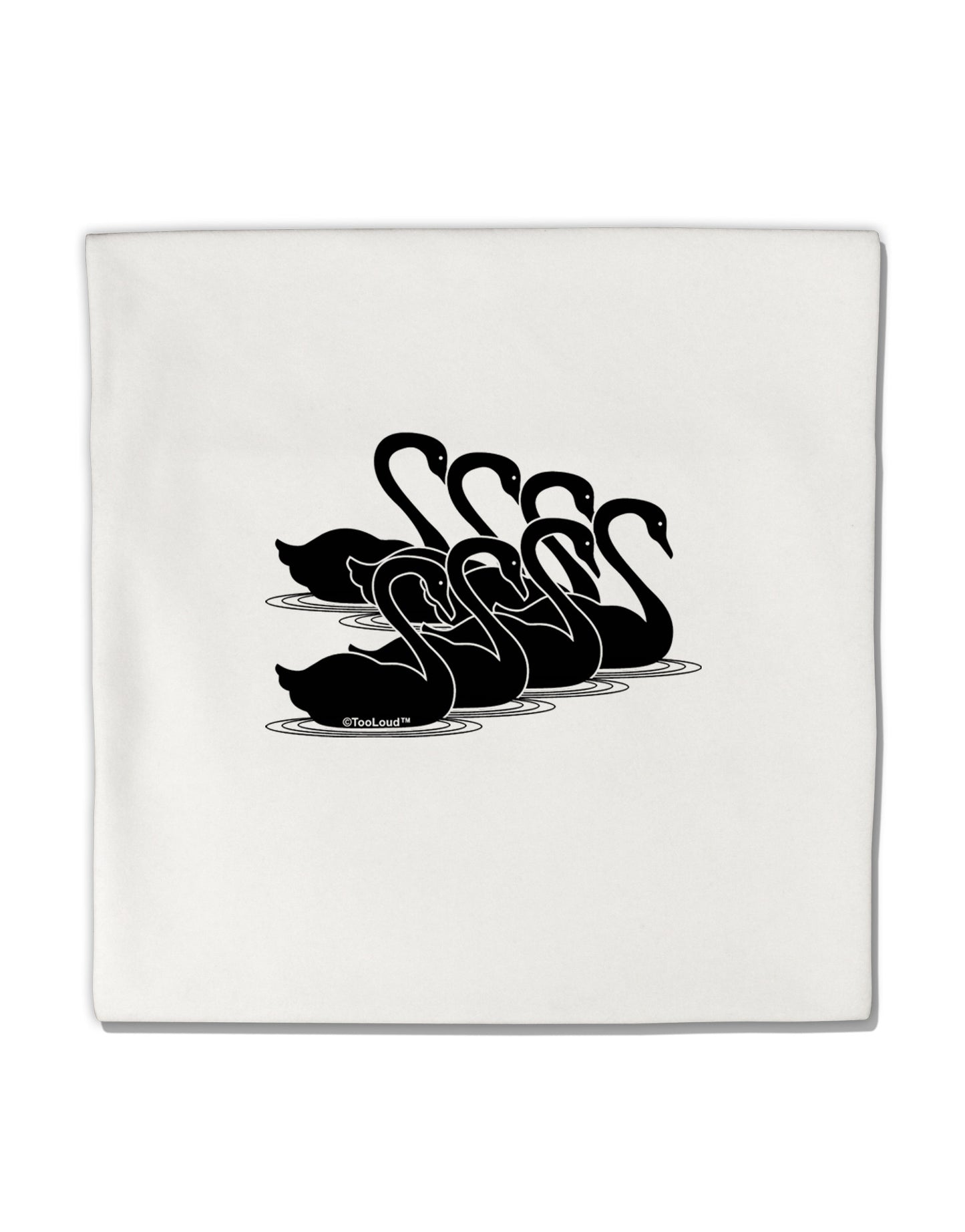 Seven Swans A Swimming Micro Fleece 14"x14" Pillow Sham-Pillow Sham-TooLoud-White-Davson Sales