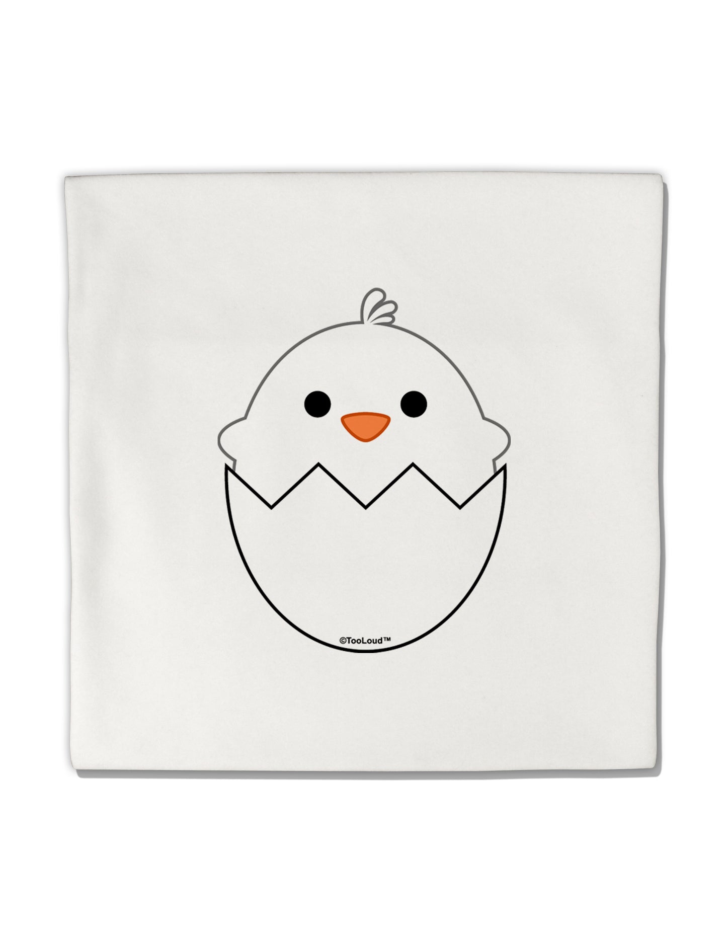 Cute Hatching Chick - White Micro Fleece 14"x14" Pillow Sham by TooLoud-Pillow Sham-TooLoud-White-Davson Sales
