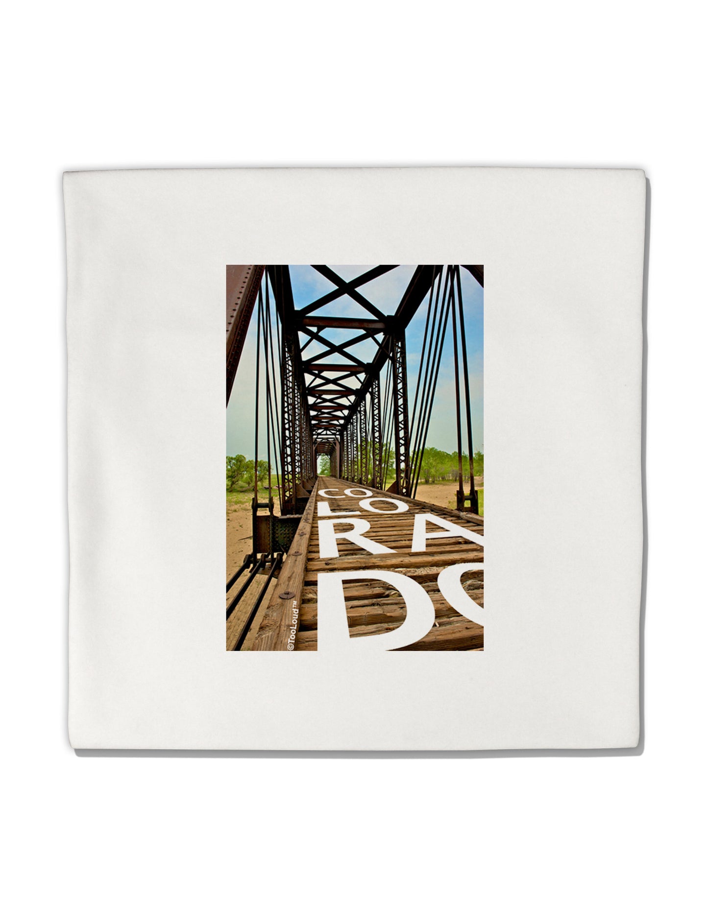 Colorado Bridge Text Micro Fleece 14"x14" Pillow Sham-Pillow Sham-TooLoud-White-Davson Sales