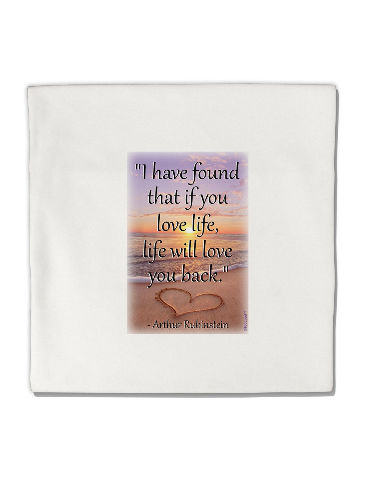 Life Will Love You Back Micro Fleece 14"x14" Pillow Sham by TooLoud-Pillow Sham-TooLoud-White-Davson Sales