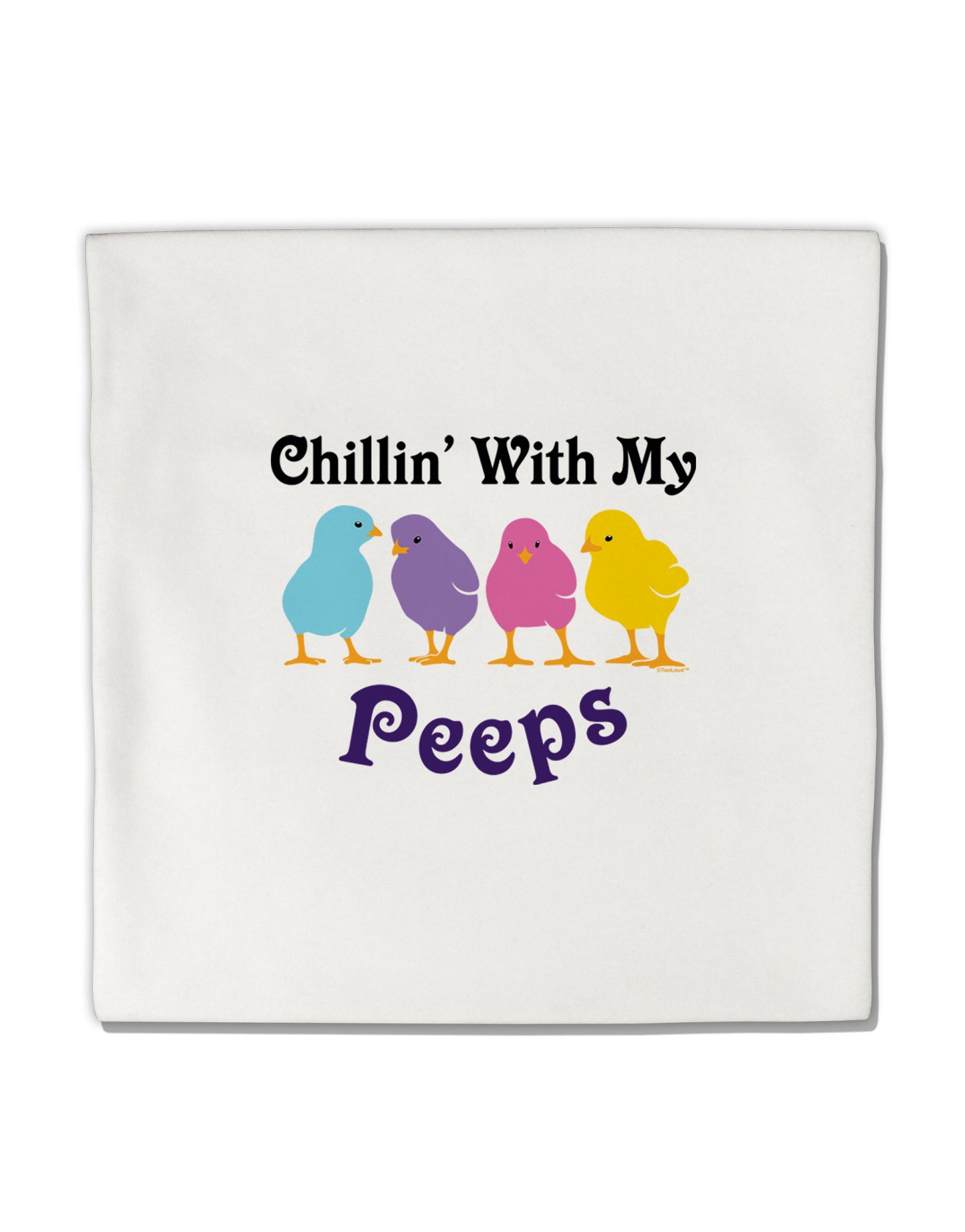 Chillin With My Peeps Micro Fleece 14"x14" Pillow Sham-Pillow Sham-TooLoud-White-Davson Sales