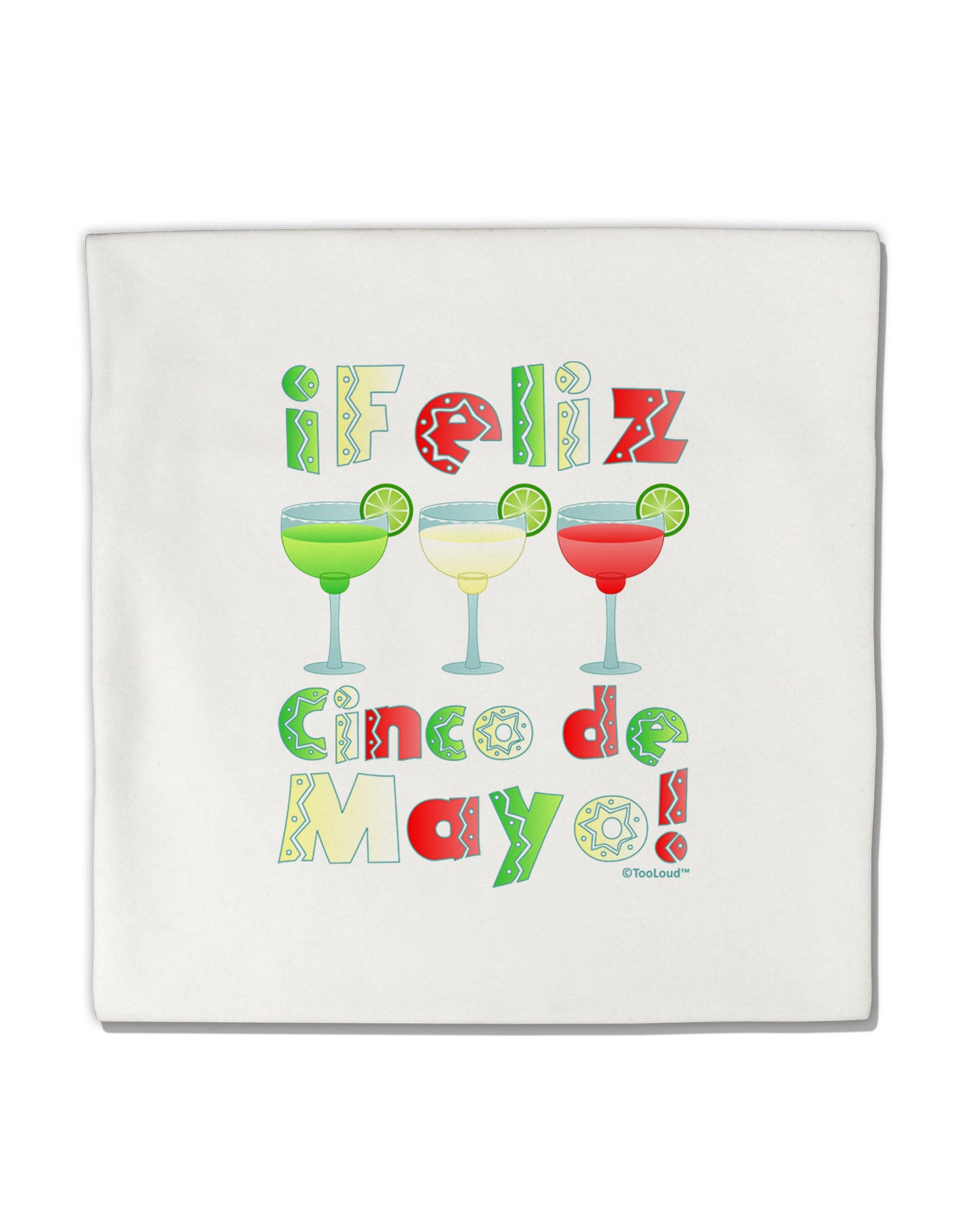 Margaritas - Mexican Flag Colors - Feliz Cinco de Mayo Micro Fleece 14"x14" Pillow Sham by TooLoud-Pillow Sham-TooLoud-White-Davson Sales