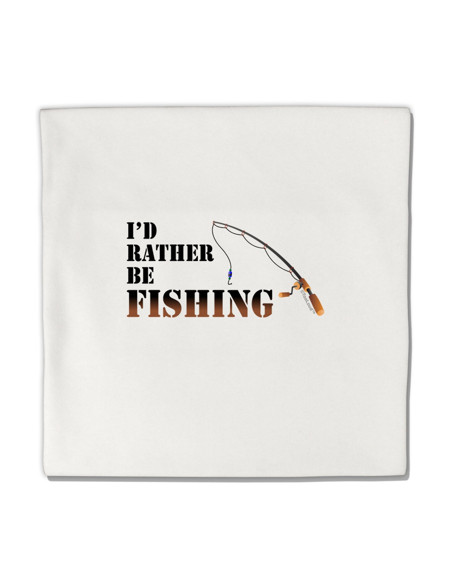 I'd Rather Be Fishing Micro Fleece 14"x14" Pillow Sham-Pillow Sham-TooLoud-White-Davson Sales