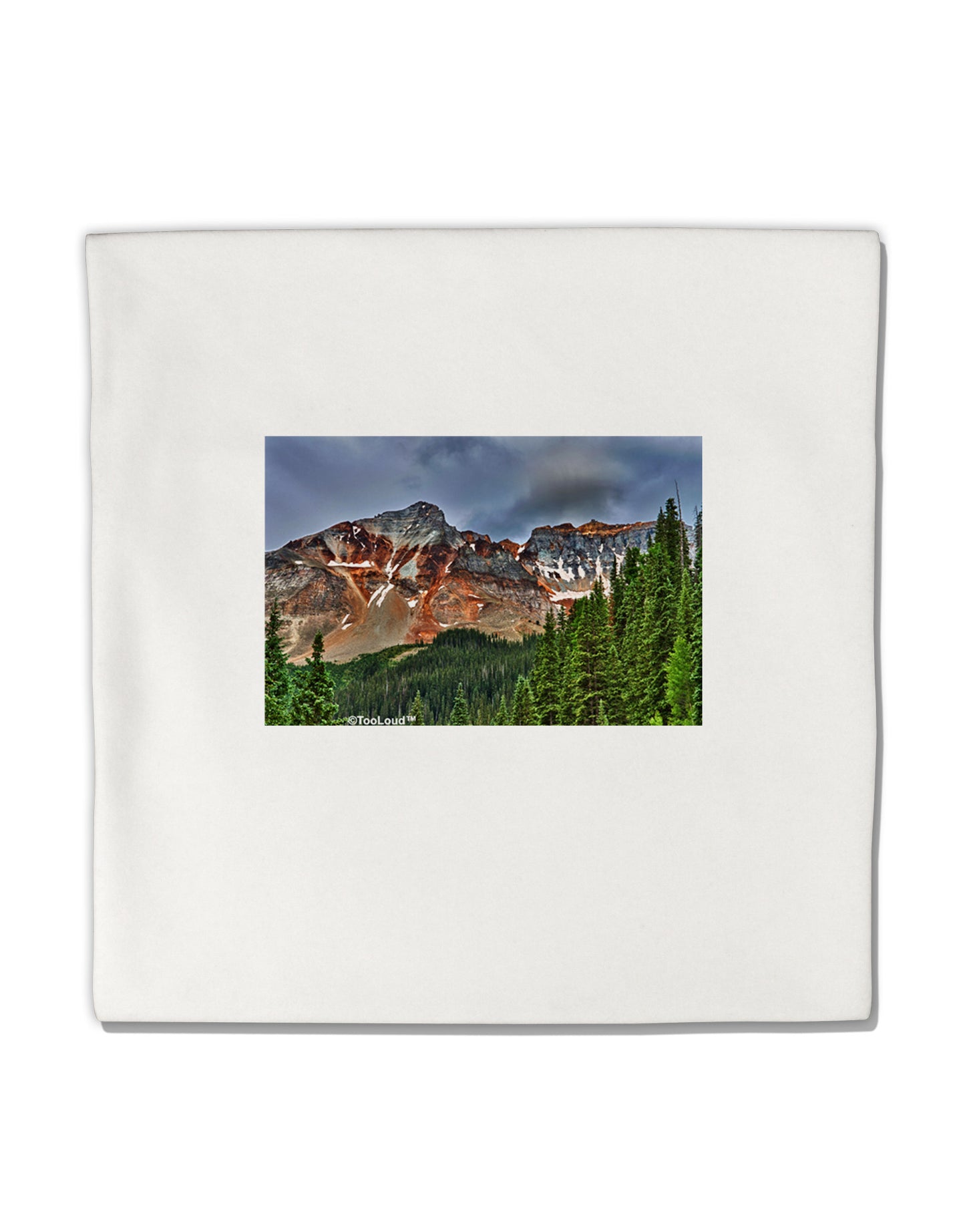 Colorado Mountains Forrest Micro Fleece 14"x14" Pillow Sham-Pillow Sham-TooLoud-White-Davson Sales