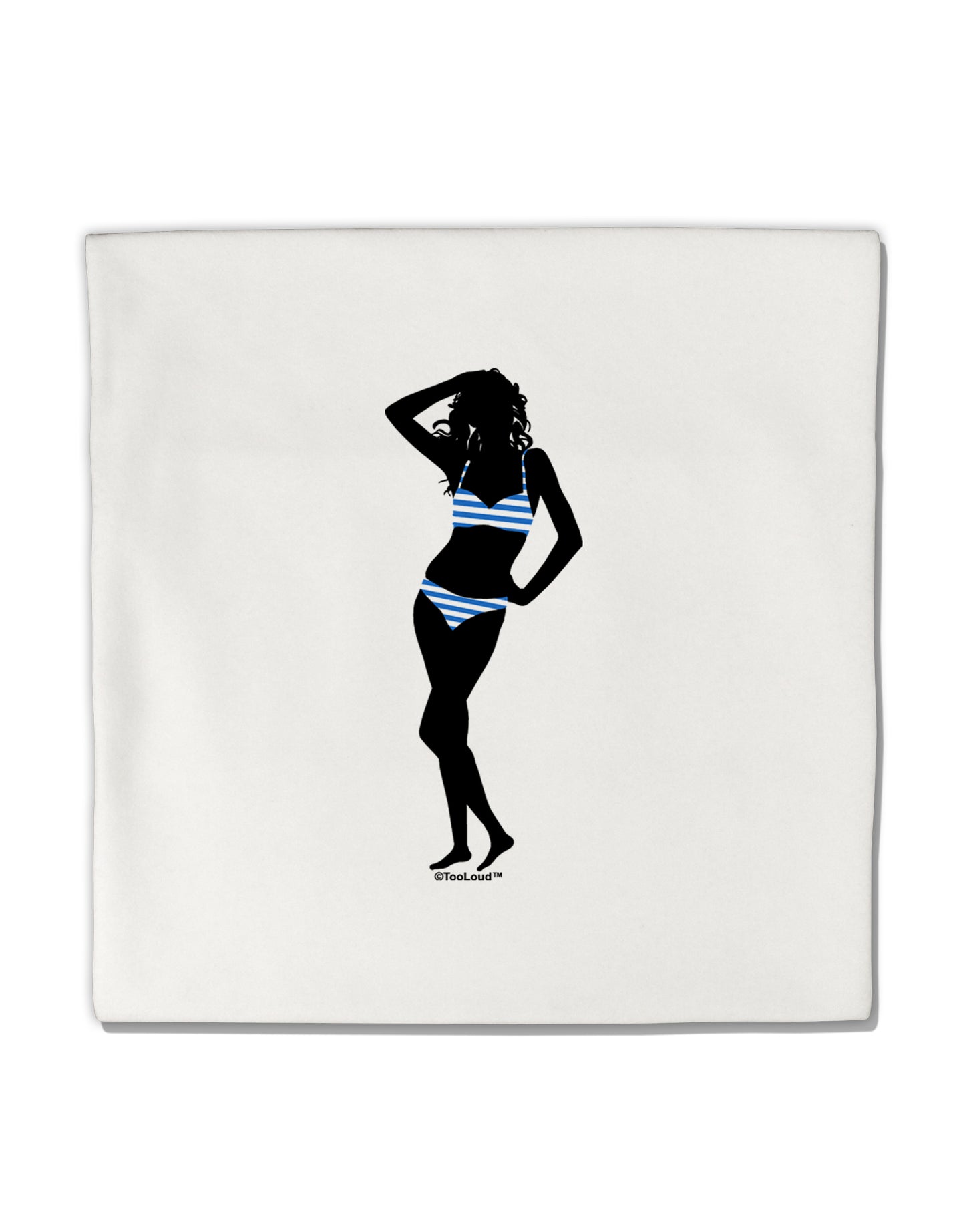Stripes Bikini Shadow Micro Fleece 14"x14" Pillow Sham by TooLoud-Pillow Sham-TooLoud-White-Davson Sales