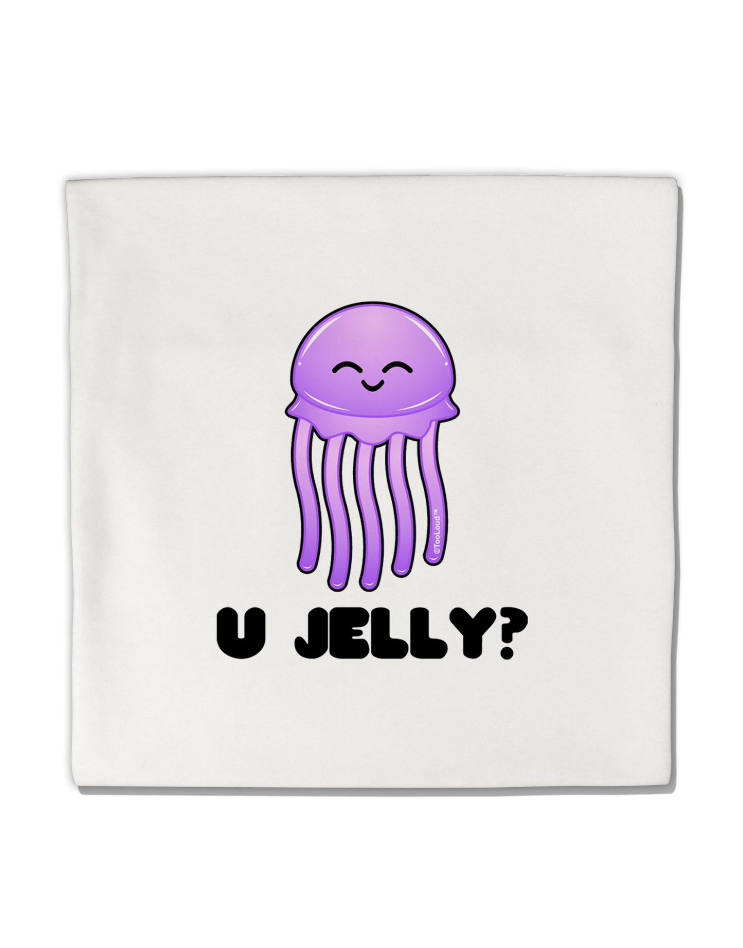 U Jelly Cute Jellyfish Micro Fleece 14"x14" Pillow Sham by TooLoud-Pillow Sham-TooLoud-White-Davson Sales