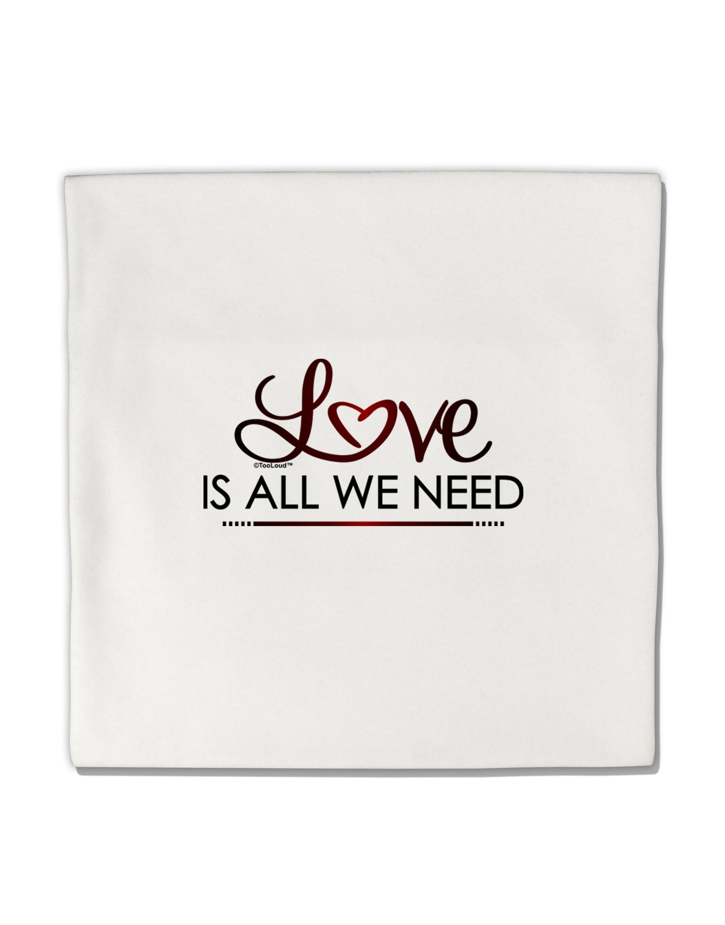 Love Is All We Need Micro Fleece 14"x14" Pillow Sham-Pillow Sham-TooLoud-White-Davson Sales