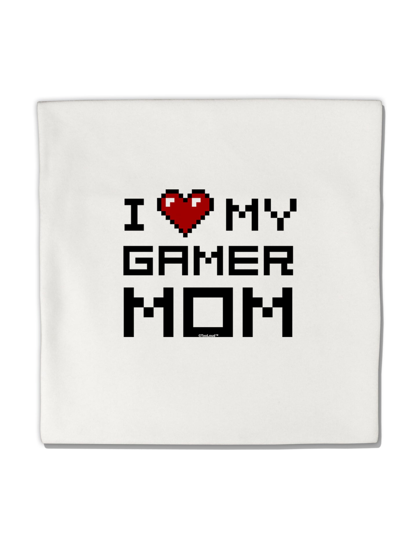 I Heart My Gamer Mom Micro Fleece 14"x14" Pillow Sham by TooLoud-Pillow Sham-TooLoud-White-Davson Sales