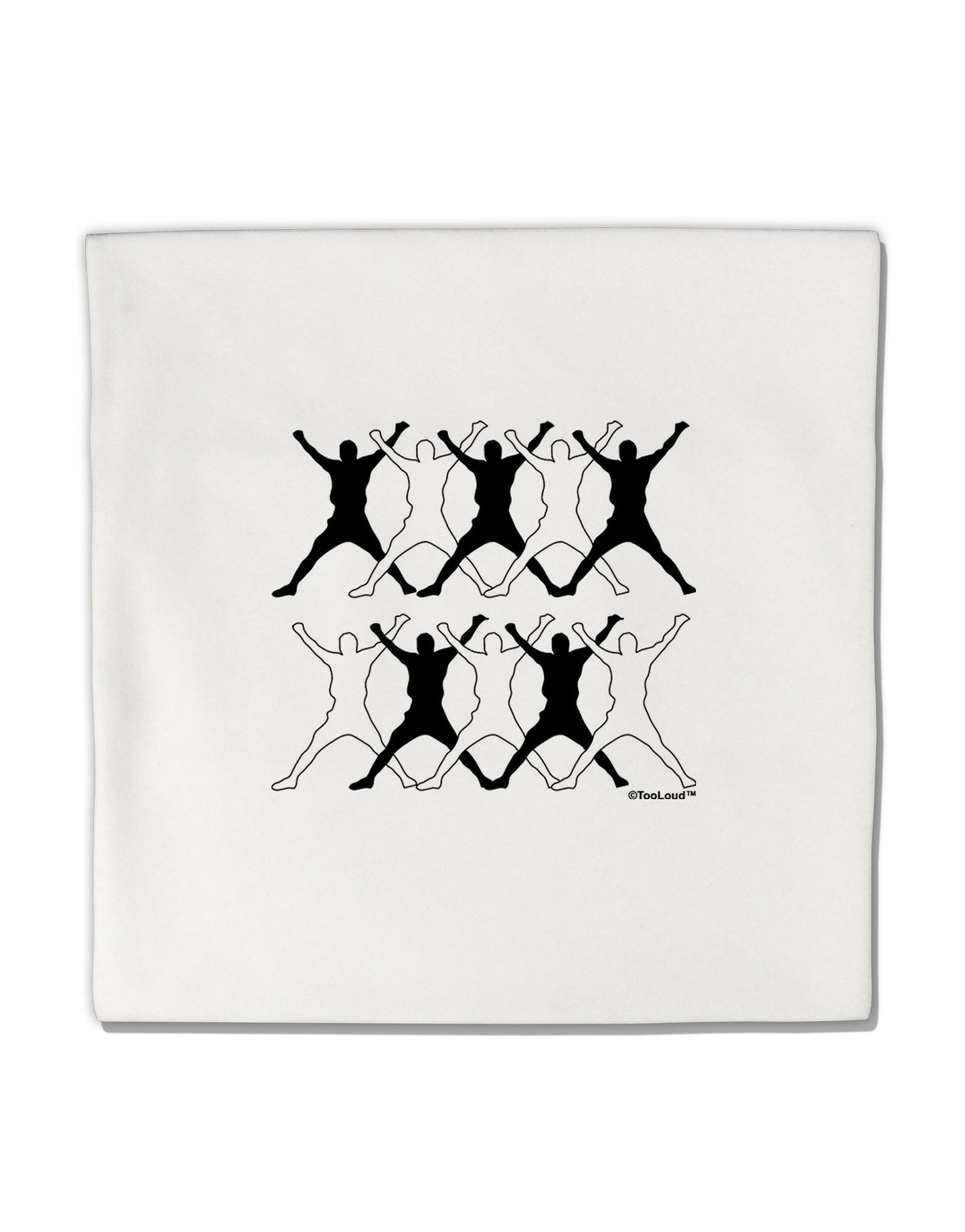 Ten Lords A Leaping Text Micro Fleece 14"x14" Pillow Sham-Pillow Sham-TooLoud-White-Davson Sales