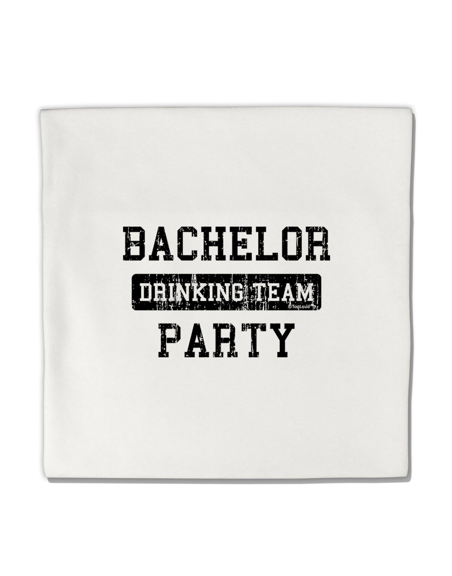 Bachelor Party Drinking Team - Distressed Micro Fleece 14"x14" Pillow Sham-Pillow Sham-TooLoud-White-Davson Sales
