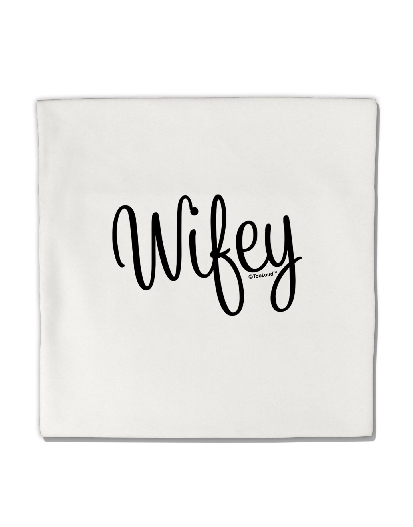 Wifey - Wife Design Micro Fleece 14"x14" Pillow Sham by TooLoud-Pillow Sham-TooLoud-White-Davson Sales