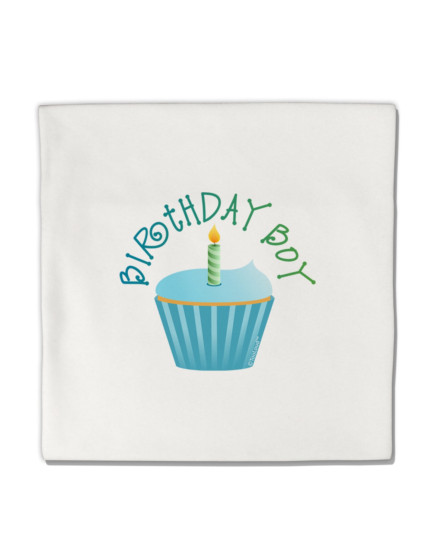 Birthday Boy - Candle Cupcake Micro Fleece 14"x14" Pillow Sham by TooLoud-Pillow Sham-TooLoud-White-Davson Sales