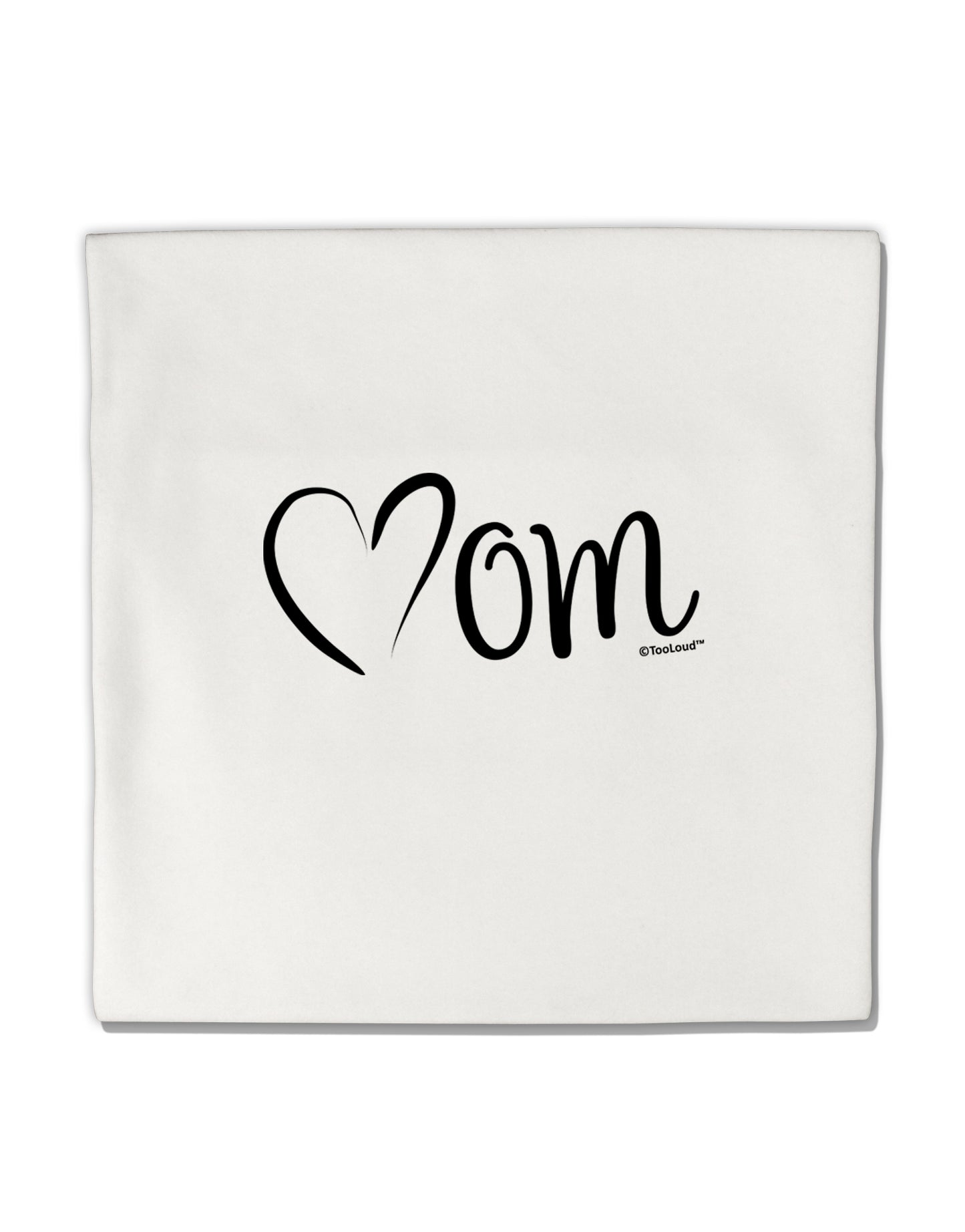 Mom with Brushed Heart Design Micro Fleece 14"x14" Pillow Sham by TooLoud-Pillow Sham-TooLoud-White-Davson Sales